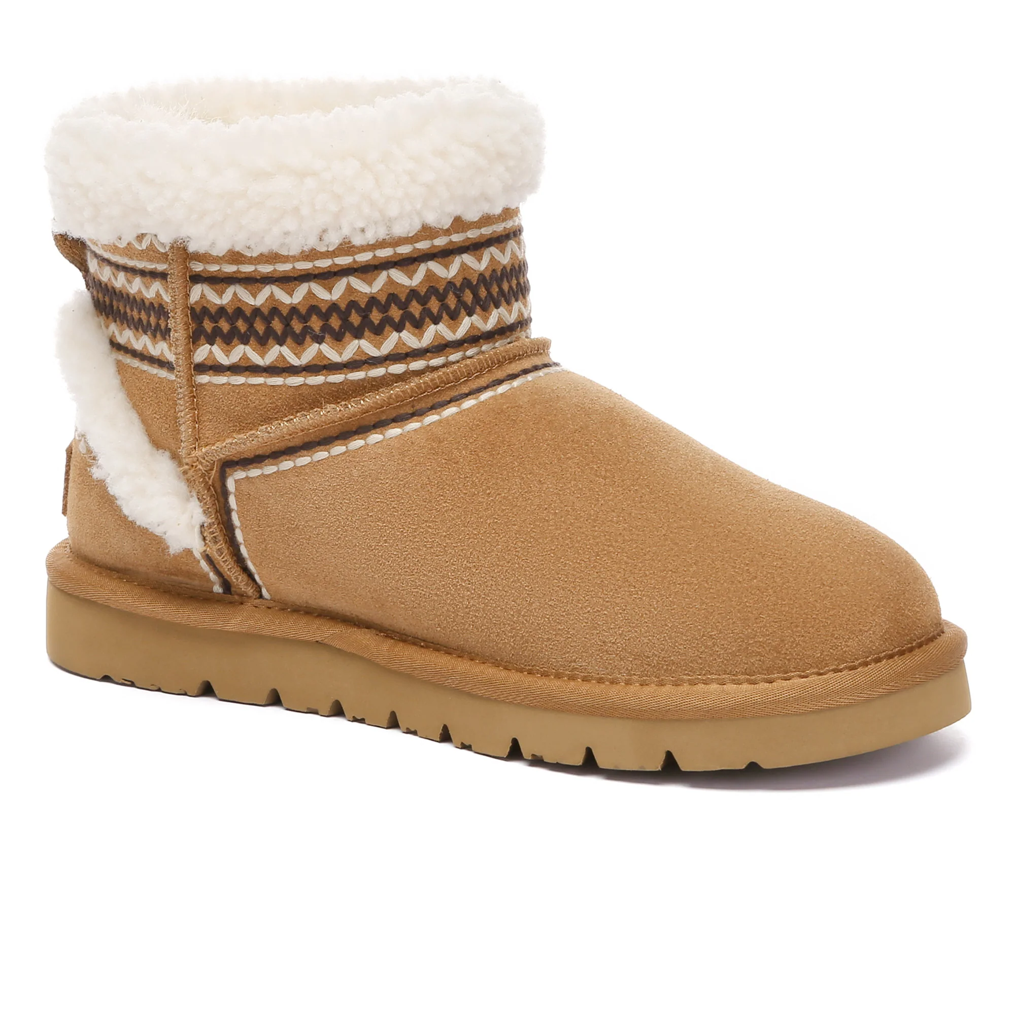 Nordic Pattern Shearling UGG Boots - Image 4