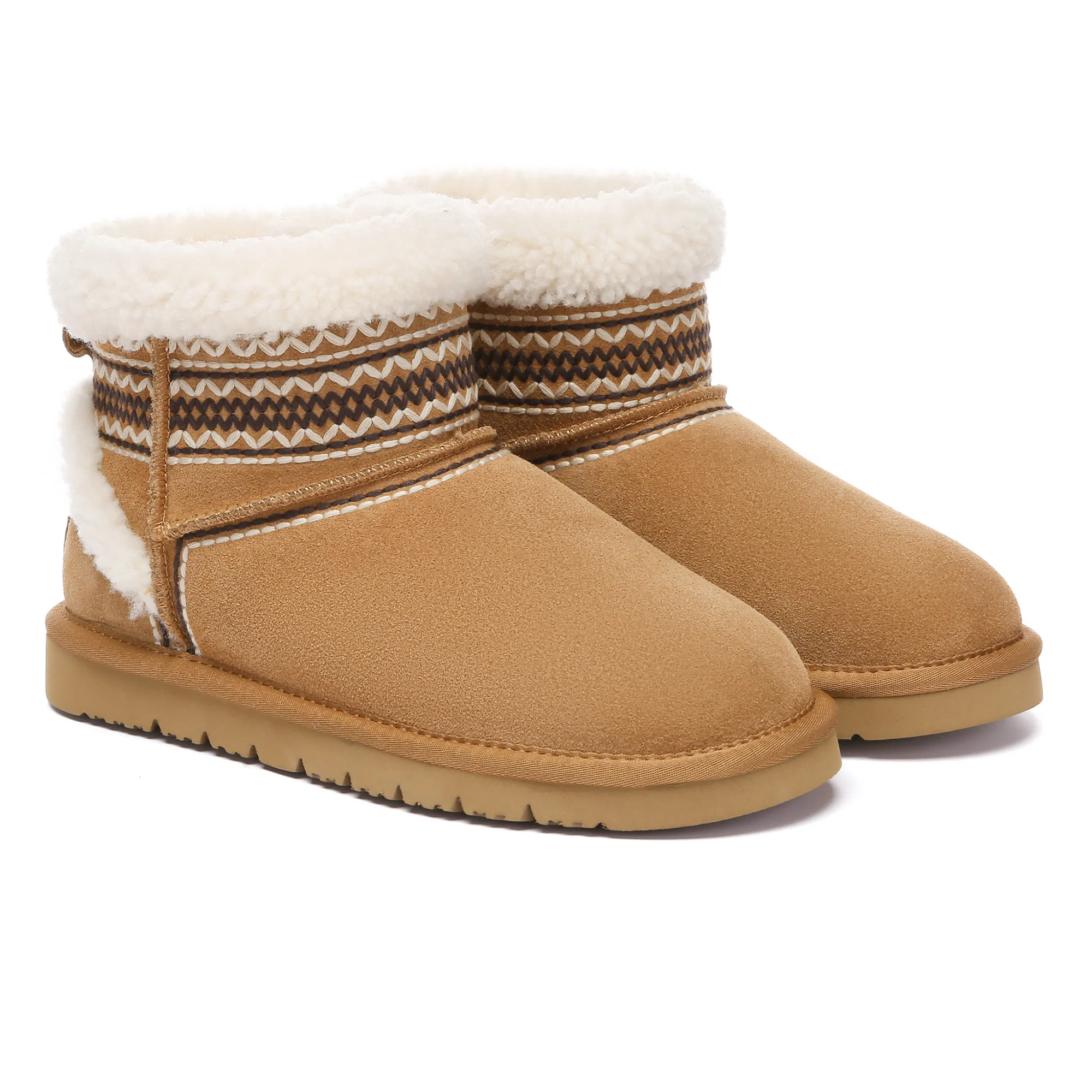 Nordic Pattern Shearling UGG Boots - Image 5