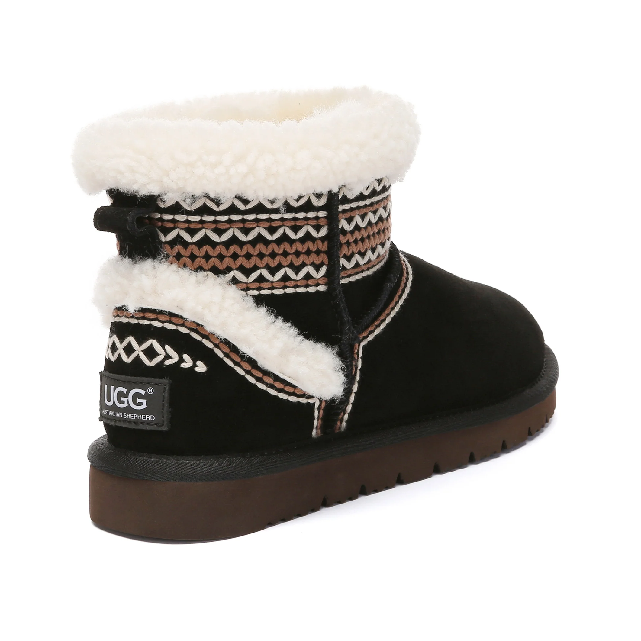 Nordic Pattern Shearling UGG Boots - Image 7