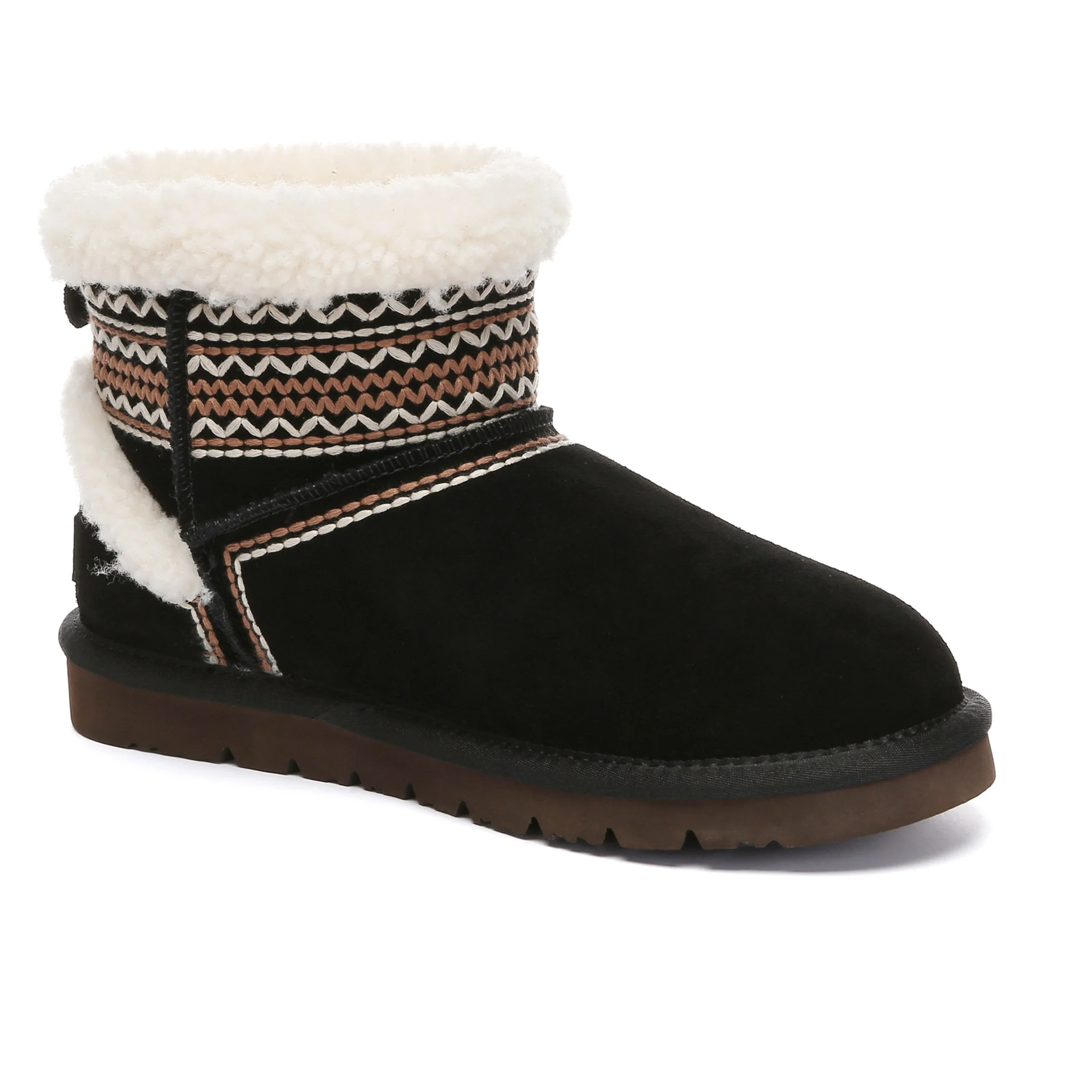 Nordic Pattern Shearling UGG Boots - Image 8