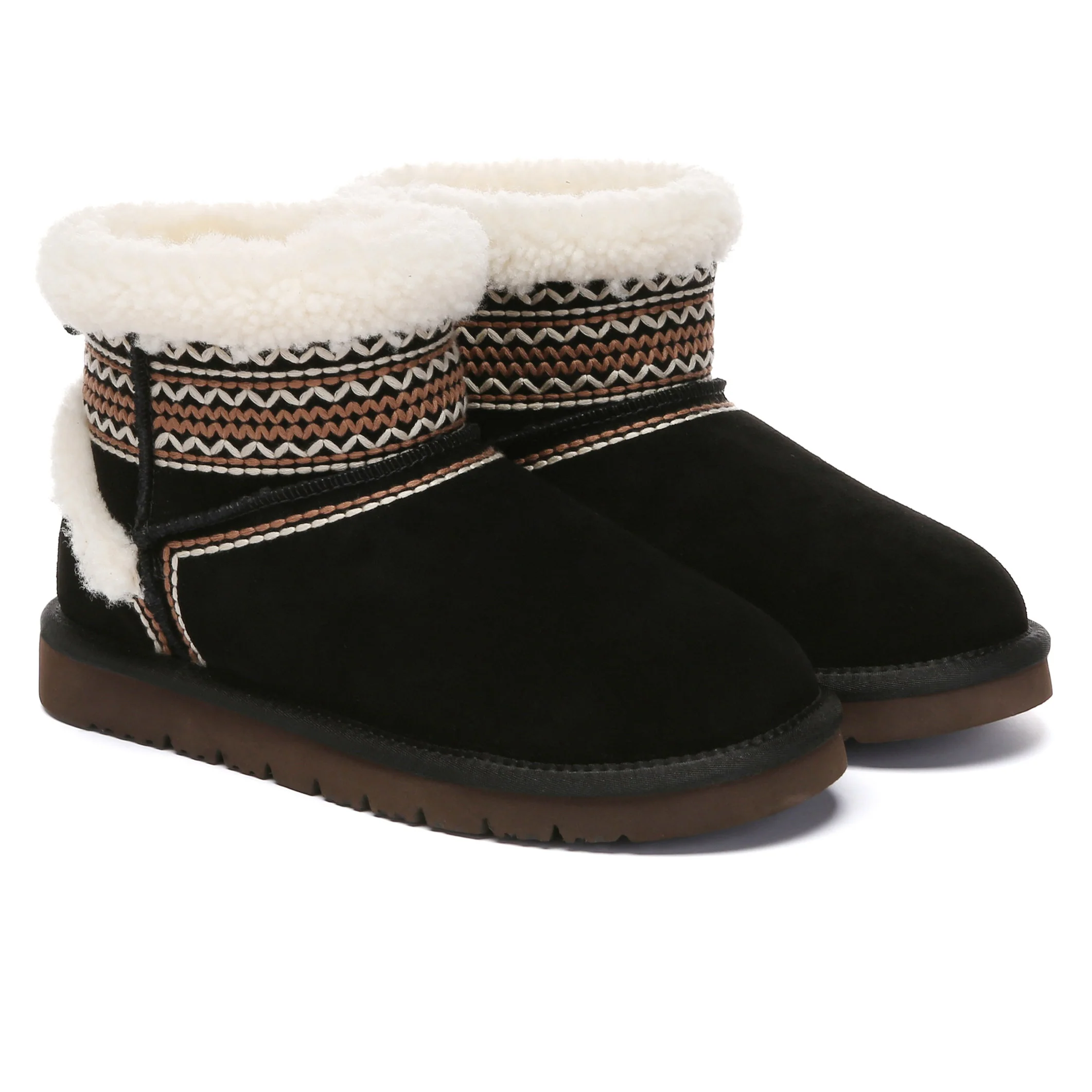 Nordic Pattern Shearling UGG Boots - Image 9