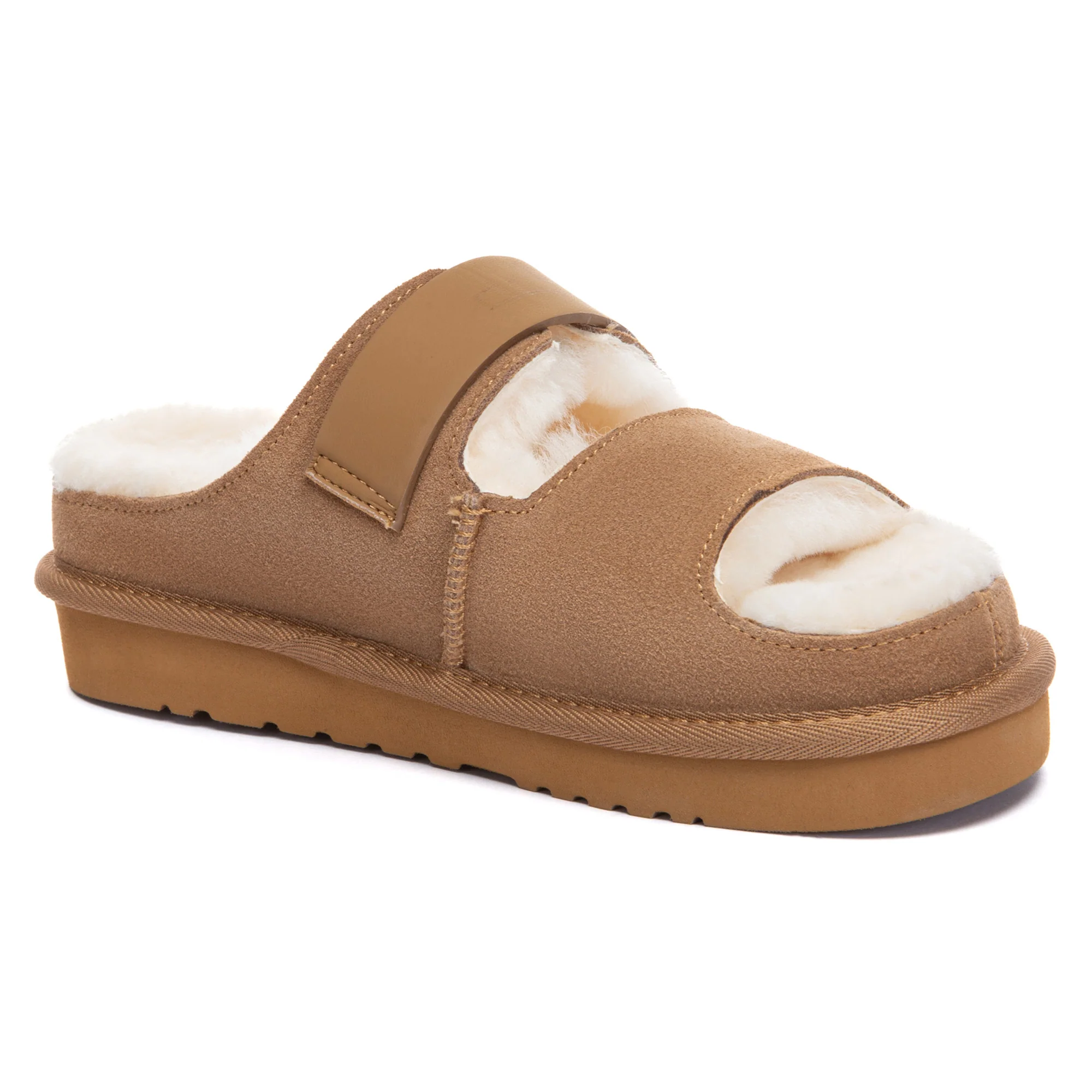 Open-Toe Adjustable Strap UGG Slippers - Image 2
