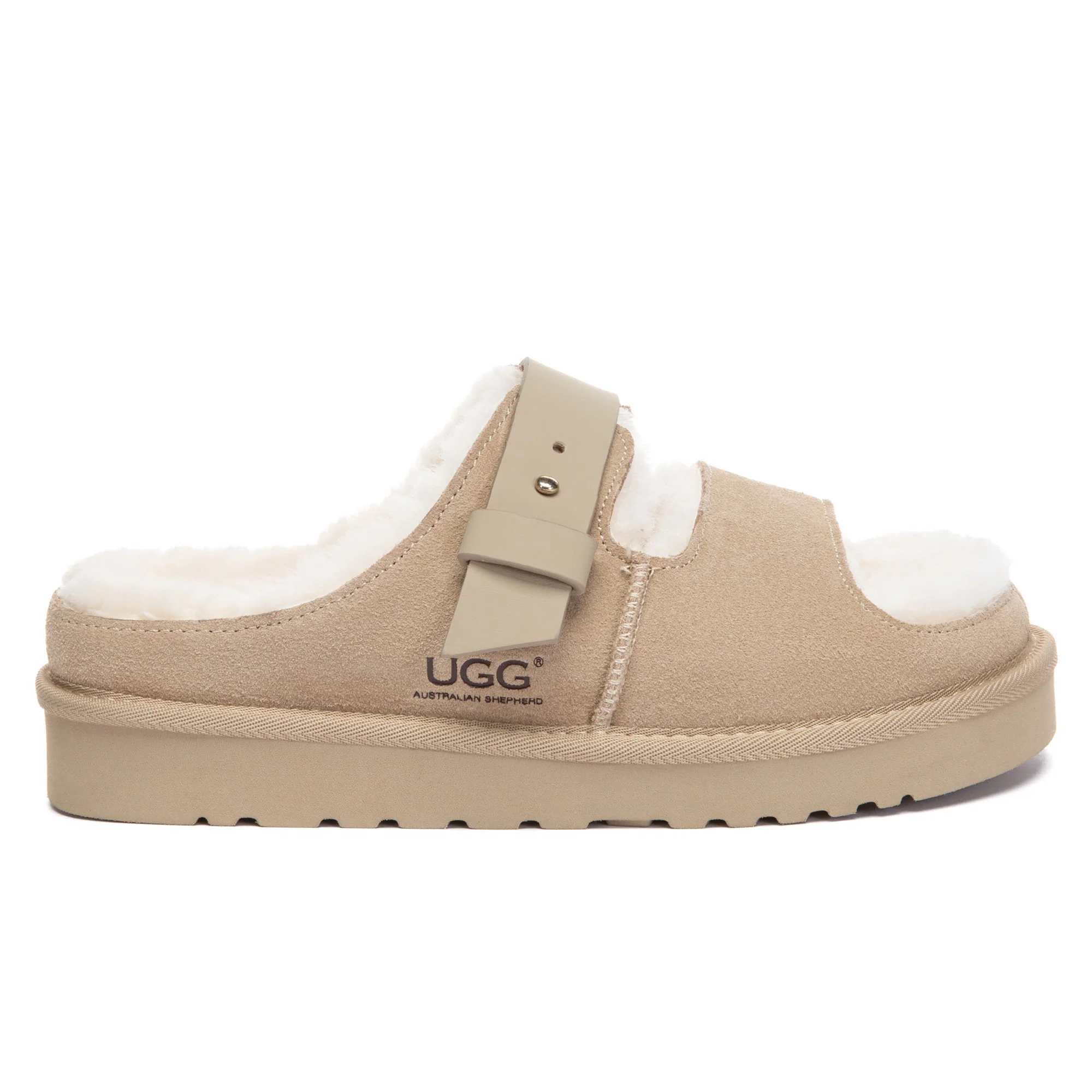 Open-Toe Adjustable Strap UGG Slippers - Image 6