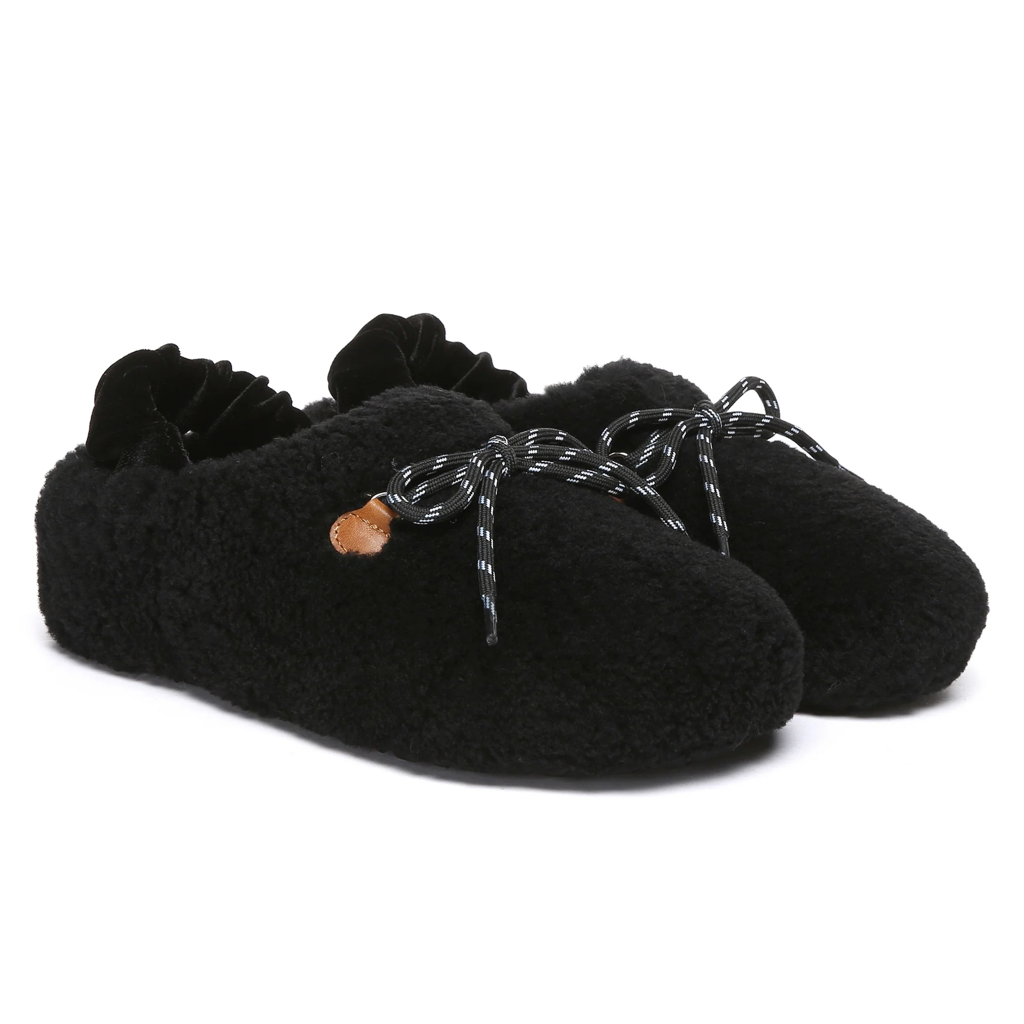 PlushCozy Slingback Lace UGG Slippers - Image 4