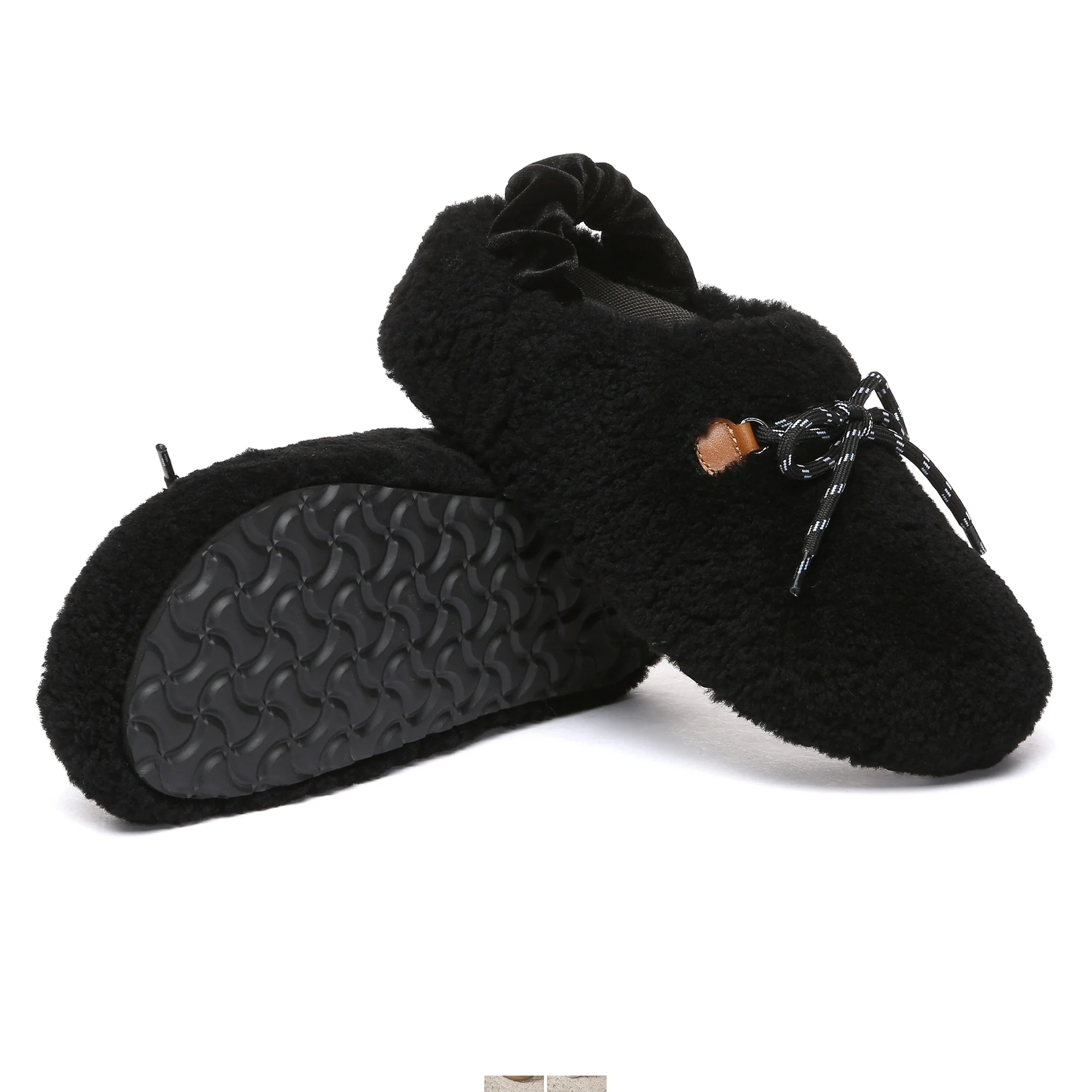 PlushCozy Slingback Lace UGG Slippers - Image 5