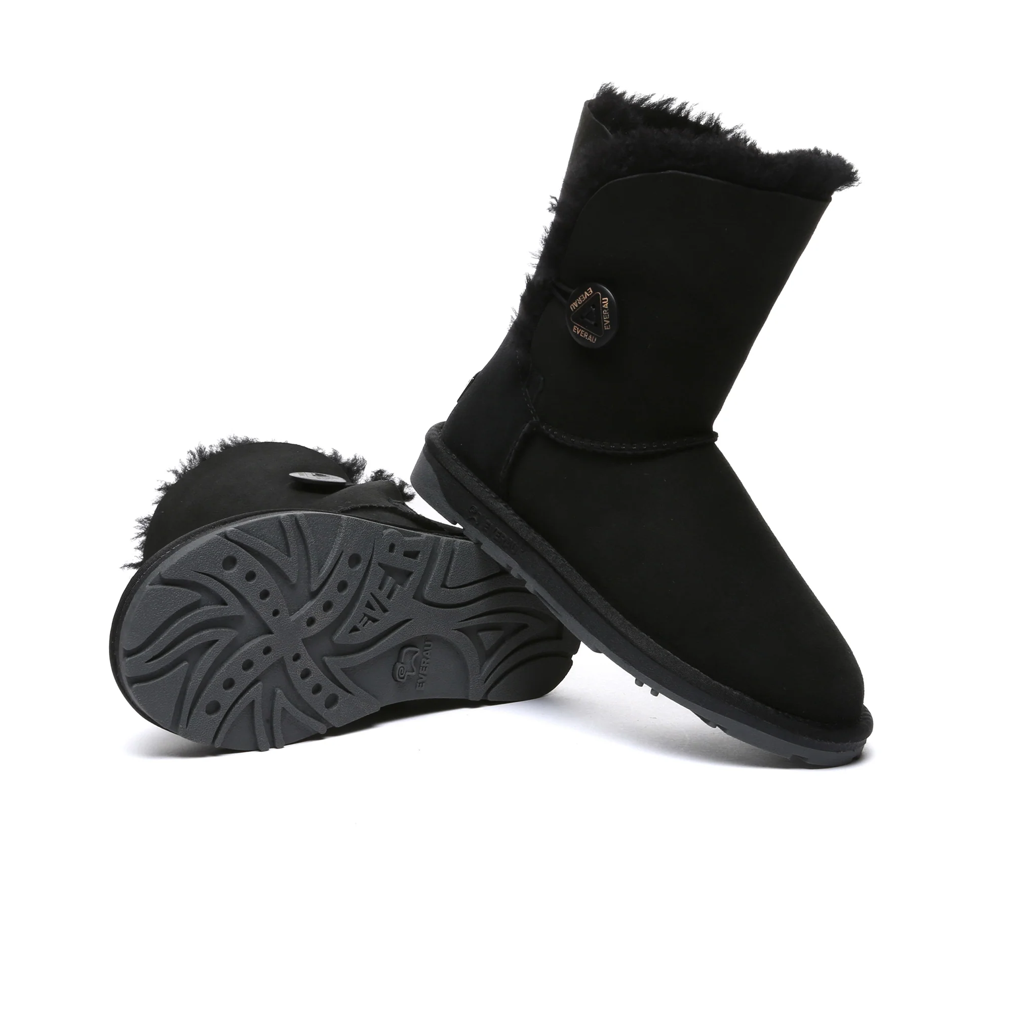 Premium Short Button Classic Sheepskin UGG Boots - Image 10