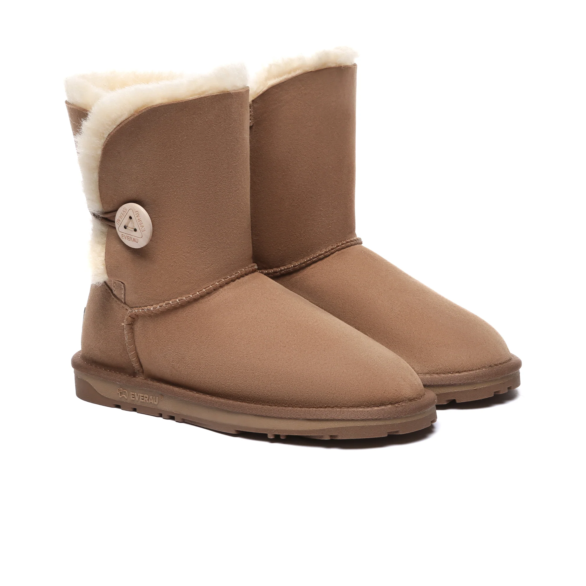 Premium Short Button Classic Sheepskin UGG Boots - Image 4
