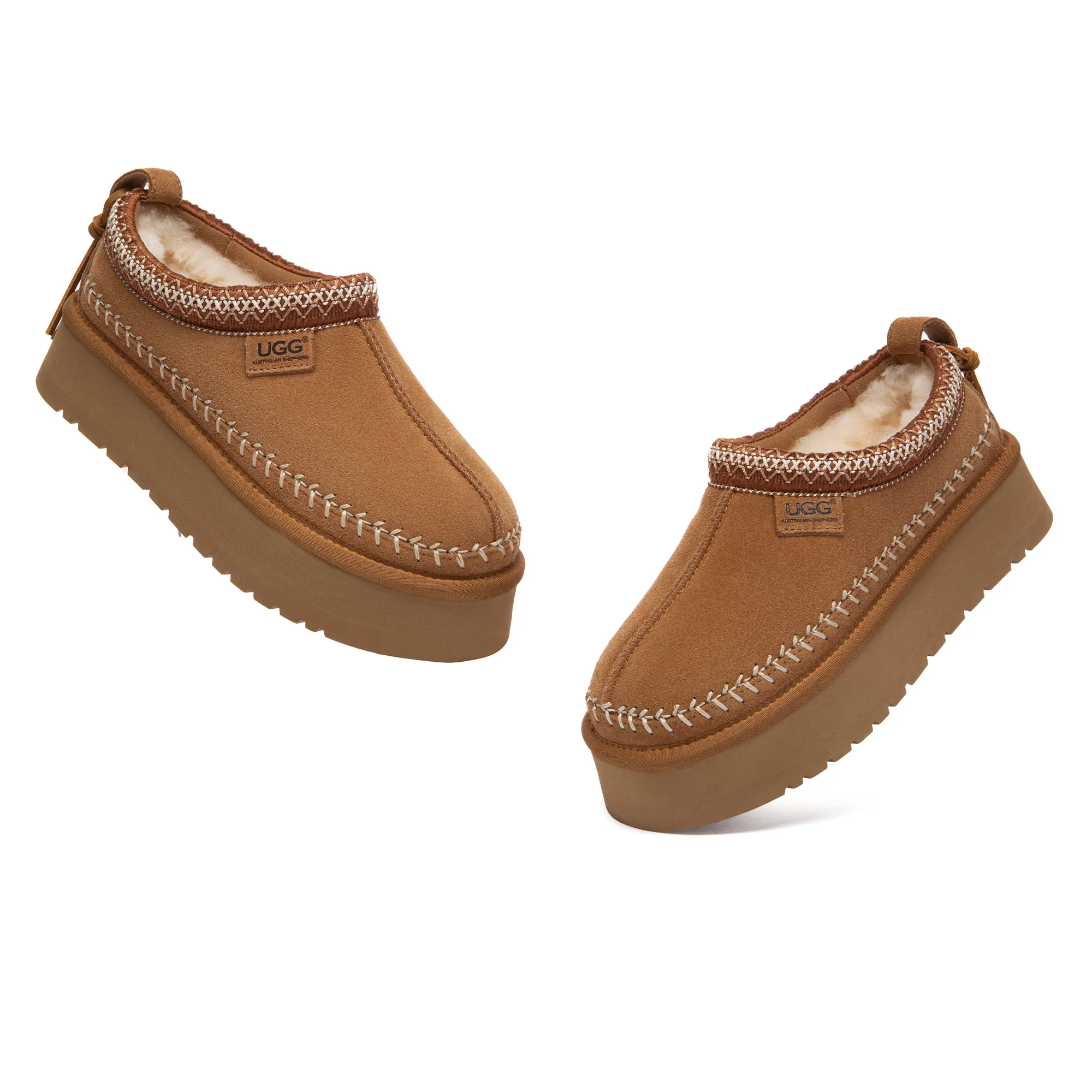 Premium Stitch Platform UGG Slippers - Image 4