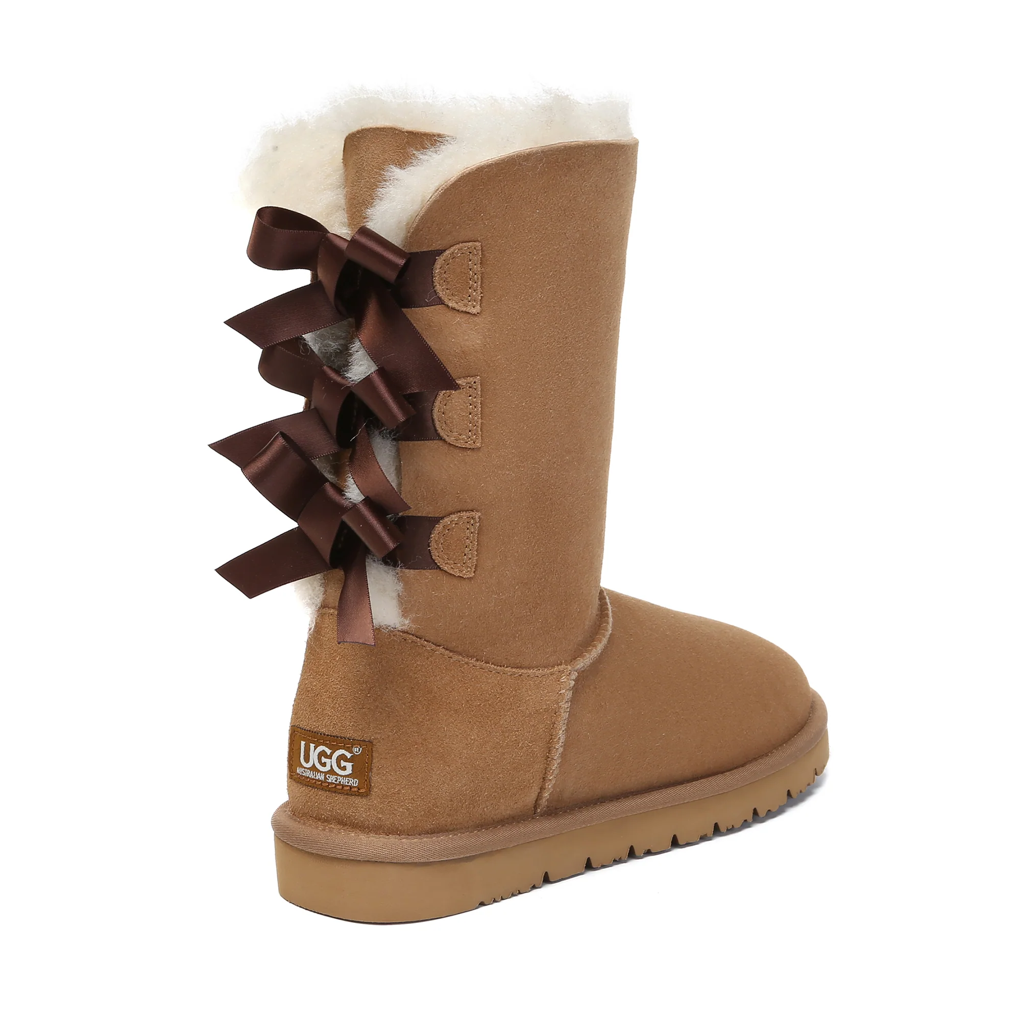 Premium Tall Back Bow UGG Boots - Image 2