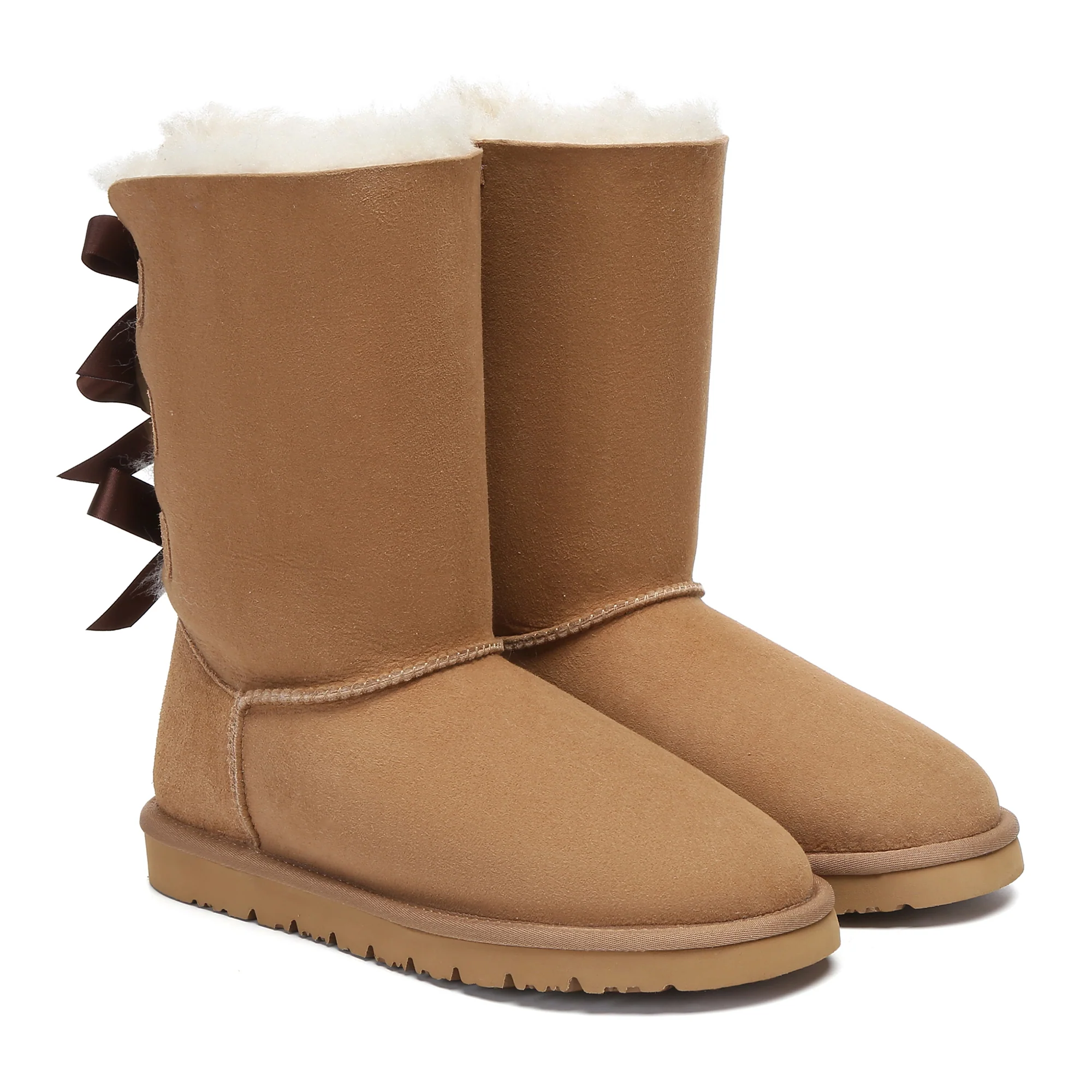 Premium Tall Back Bow UGG Boots - Image 4