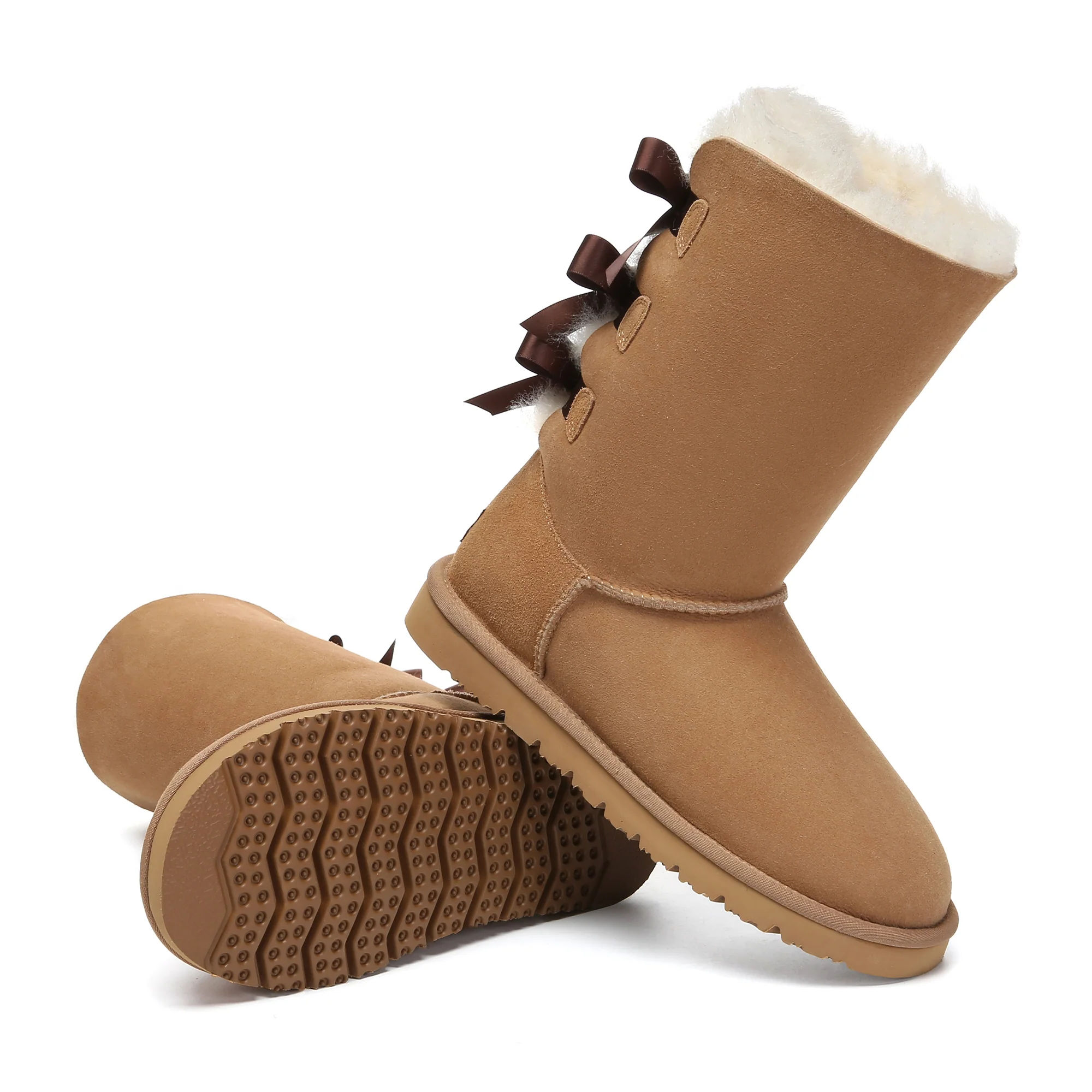 Premium Tall Back Bow UGG Boots - Image 5