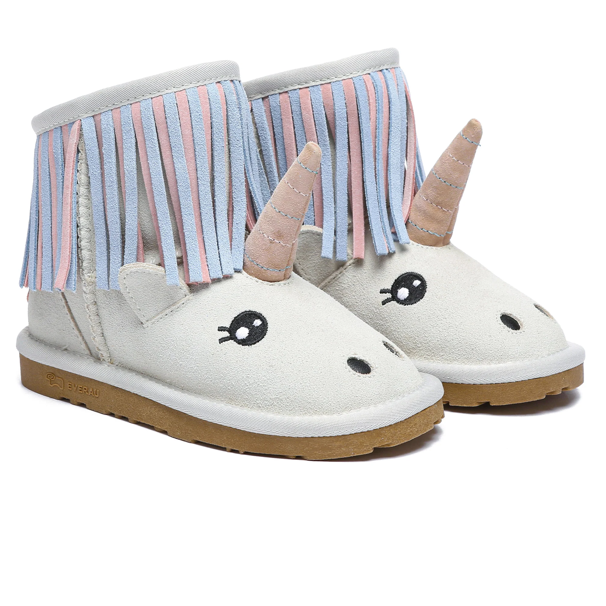 Premium Unicorn Kids Sheepskin Boots - Image 4