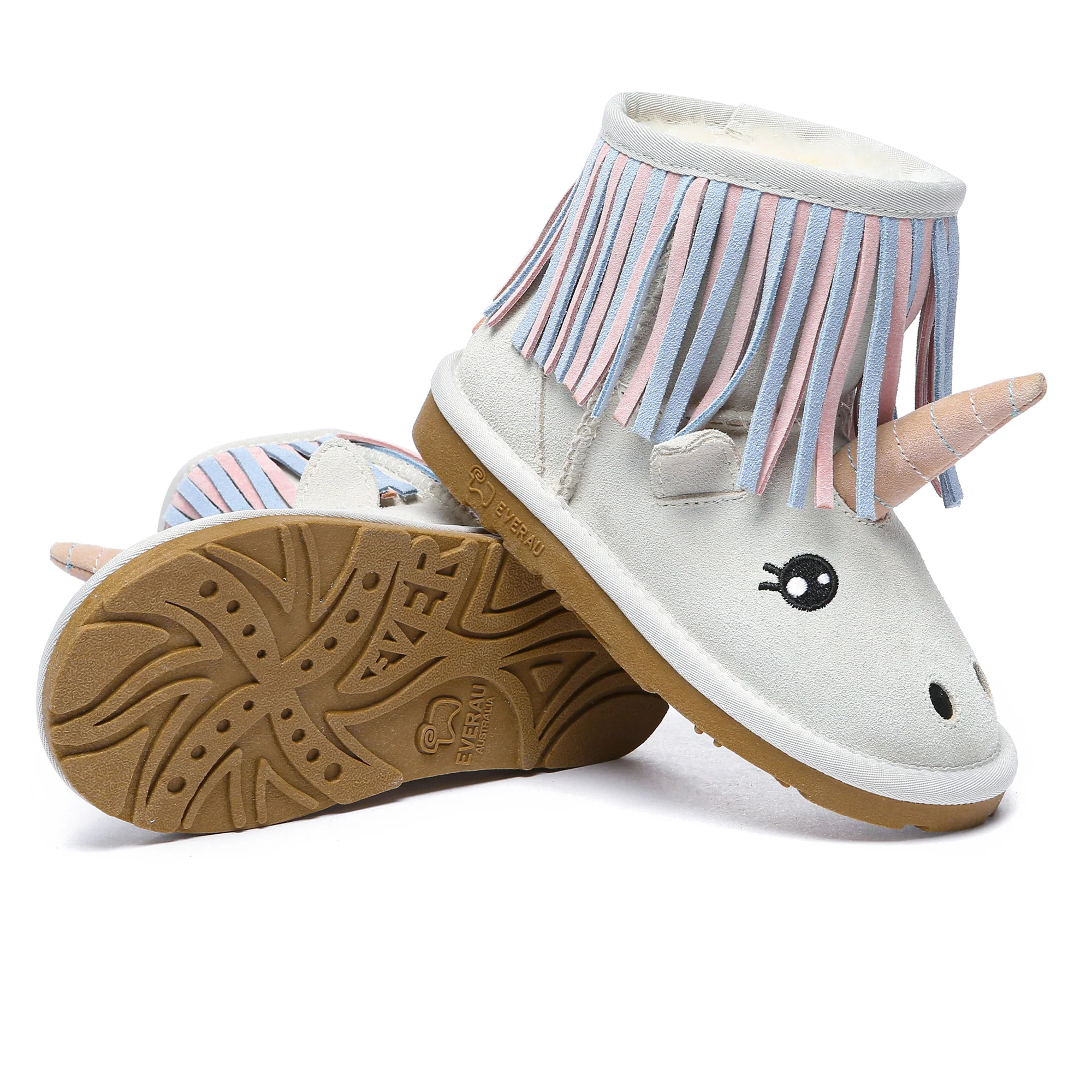 Premium Unicorn Kids Sheepskin Boots - Image 5