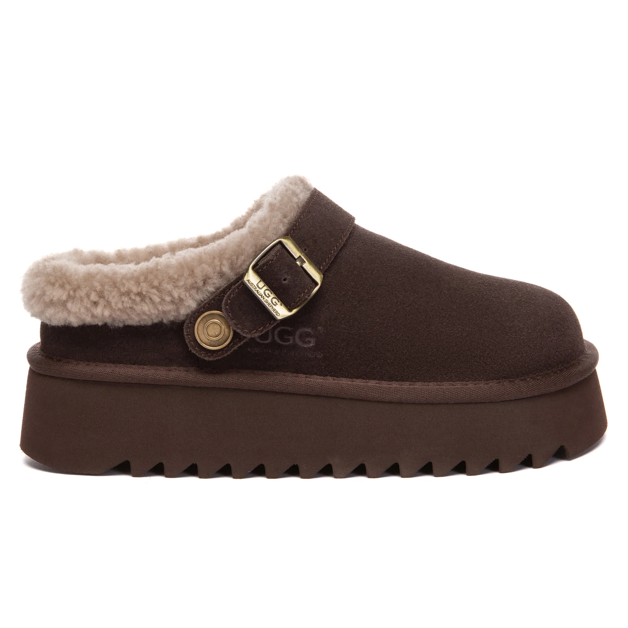 Pulse Buckle Strap UGG Platform Slippers - Image 6