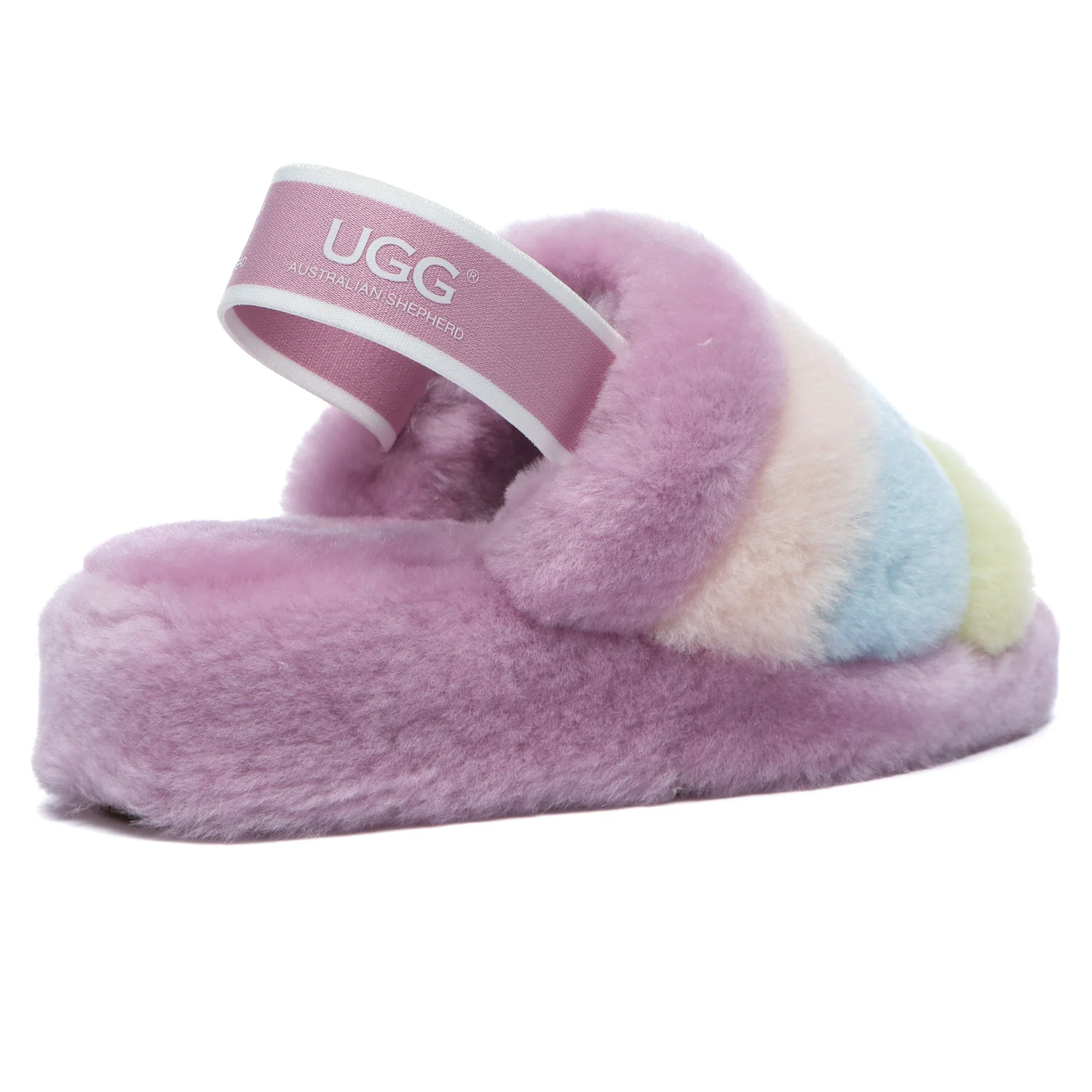 Rainbow Puffy UGG Slippers - Image 2