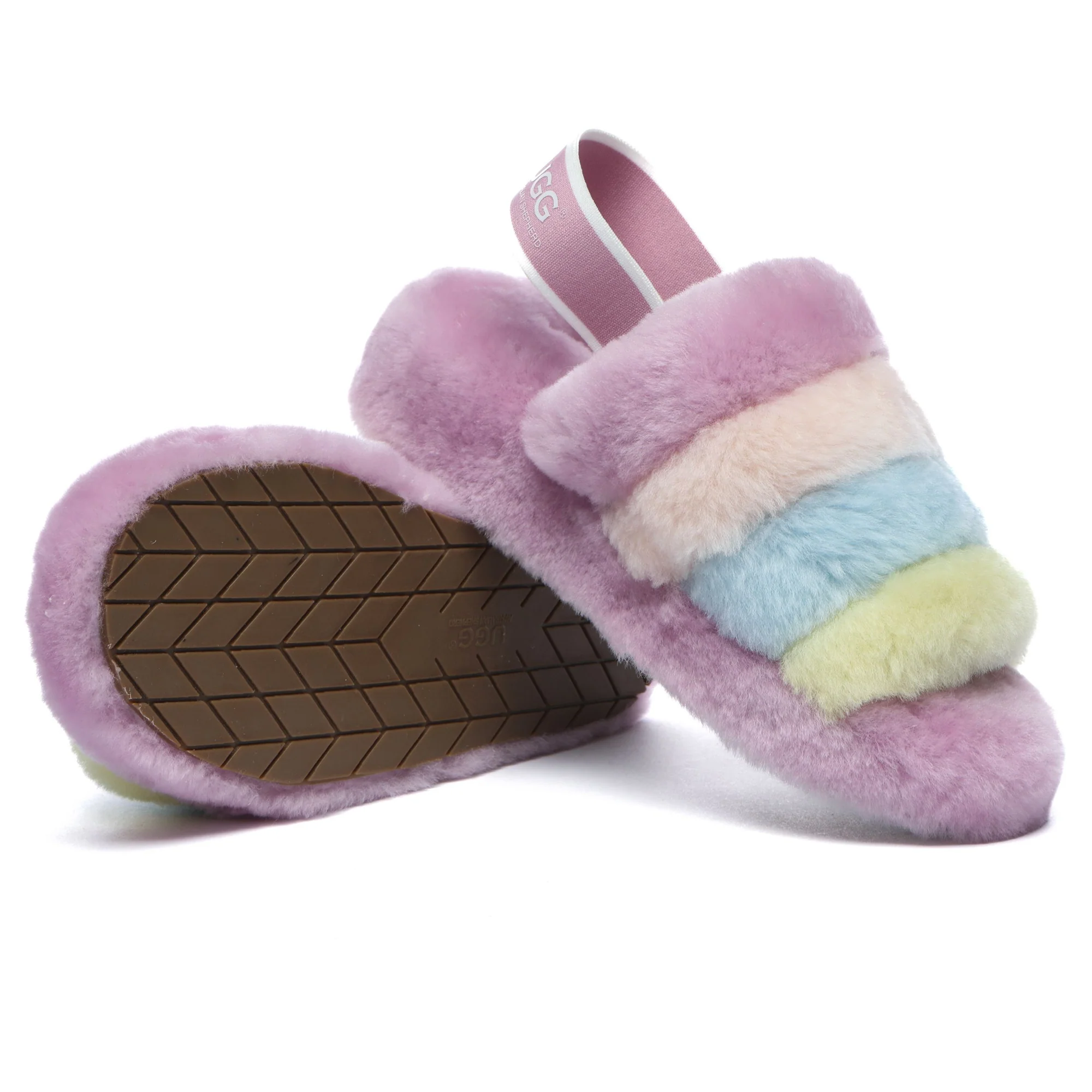 Rainbow Puffy UGG Slippers - Image 5