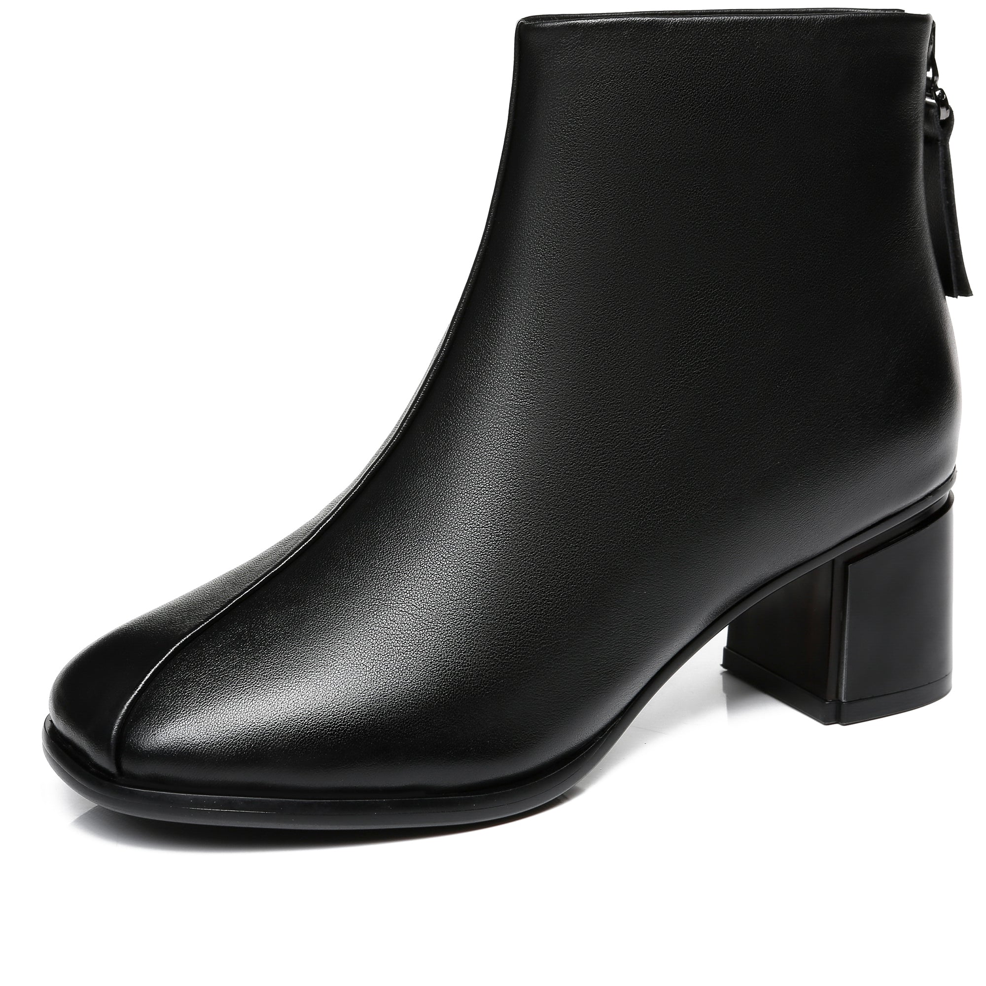 Roma Black Leather Ankle boots - Image 3