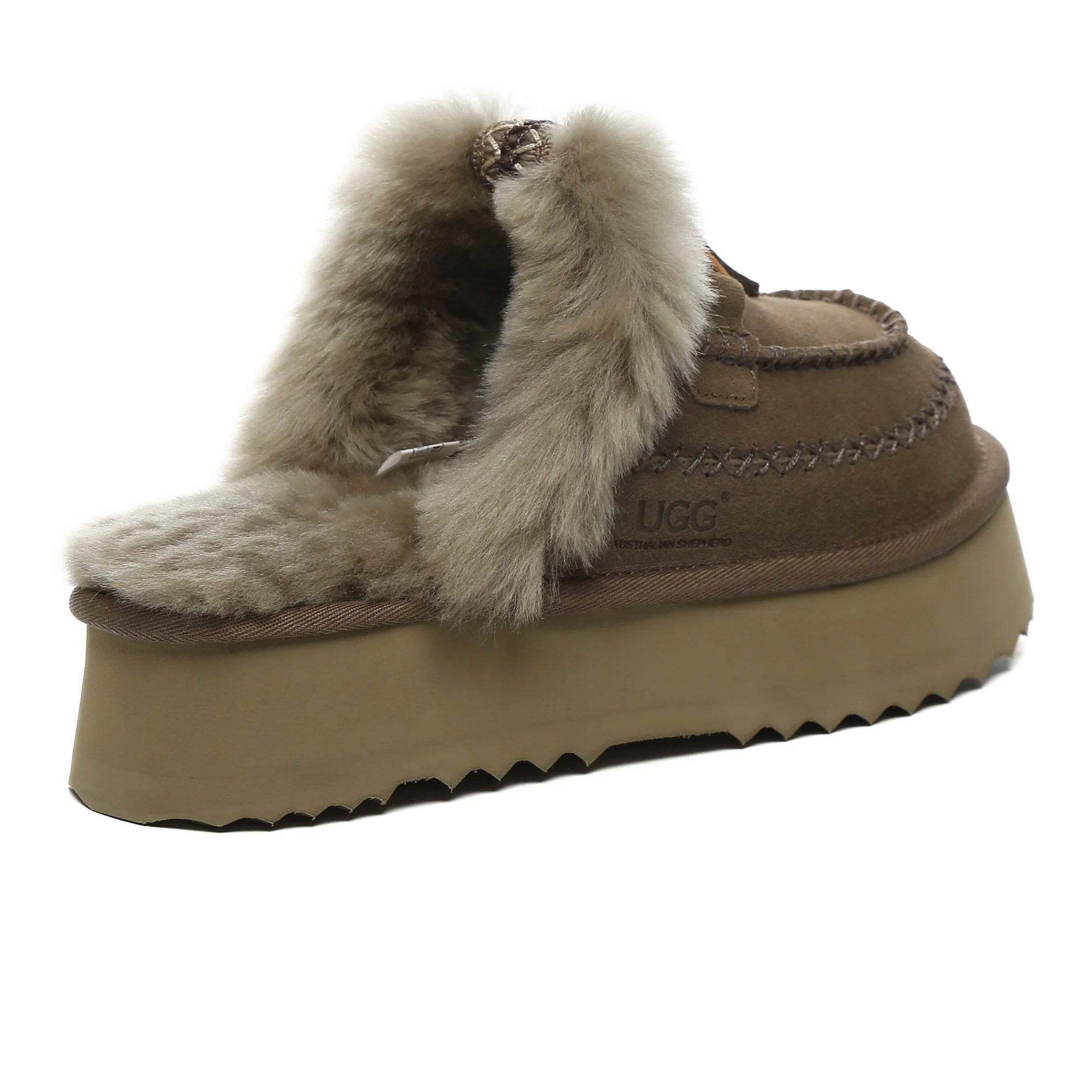 Santana Stitch Platform Scuffs Slippers - Image 7