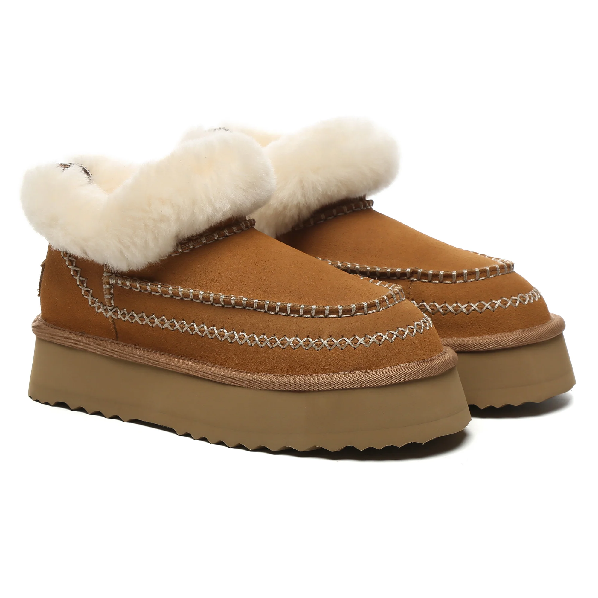 Santana Stitch UGG Mini Ankle Platform Slippers - Image 4