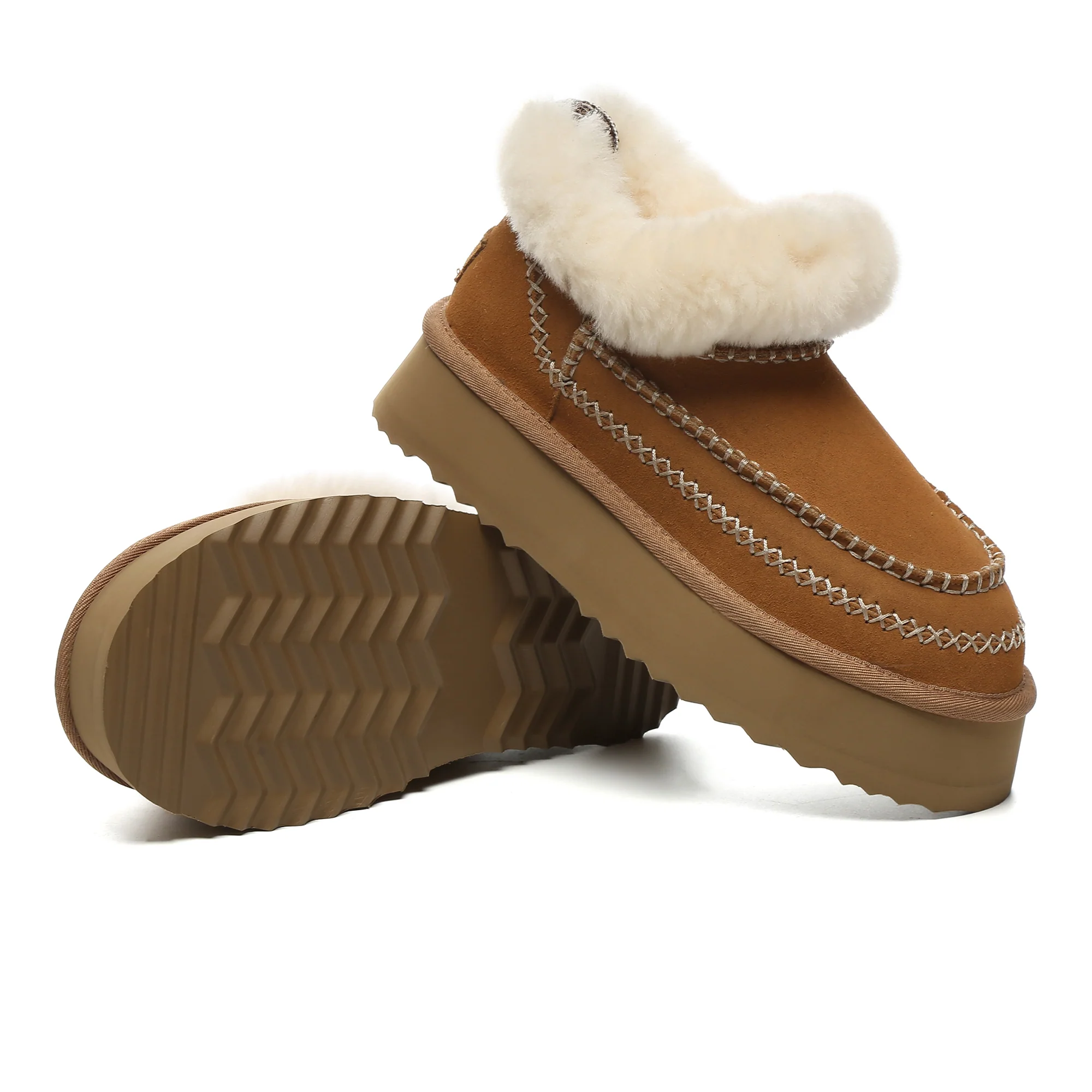 Santana Stitch UGG Mini Ankle Platform Slippers - Image 5