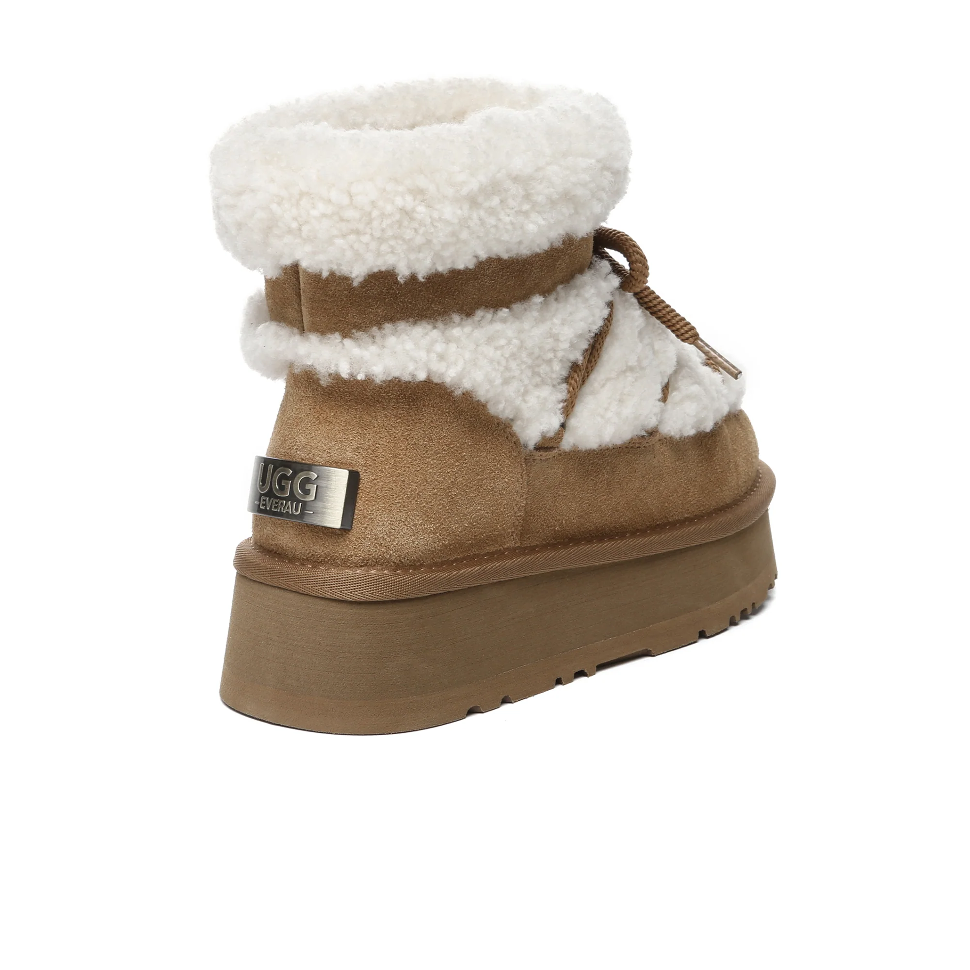 Shearling Lace UGG Platform Boots - Image 2