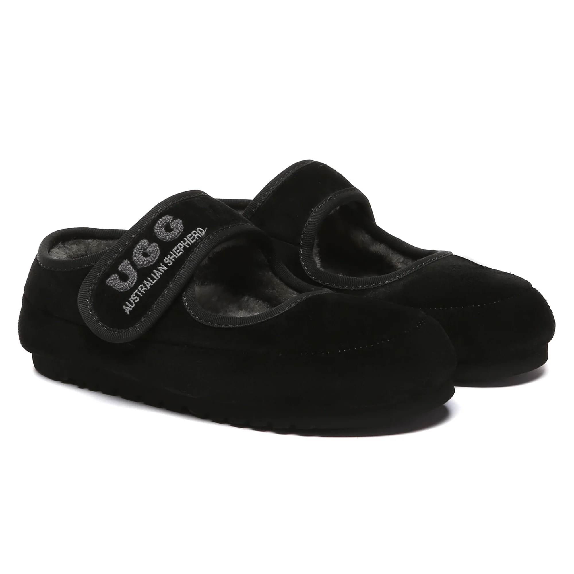 Shearling Logo Strap UGG Slippers - Image 10