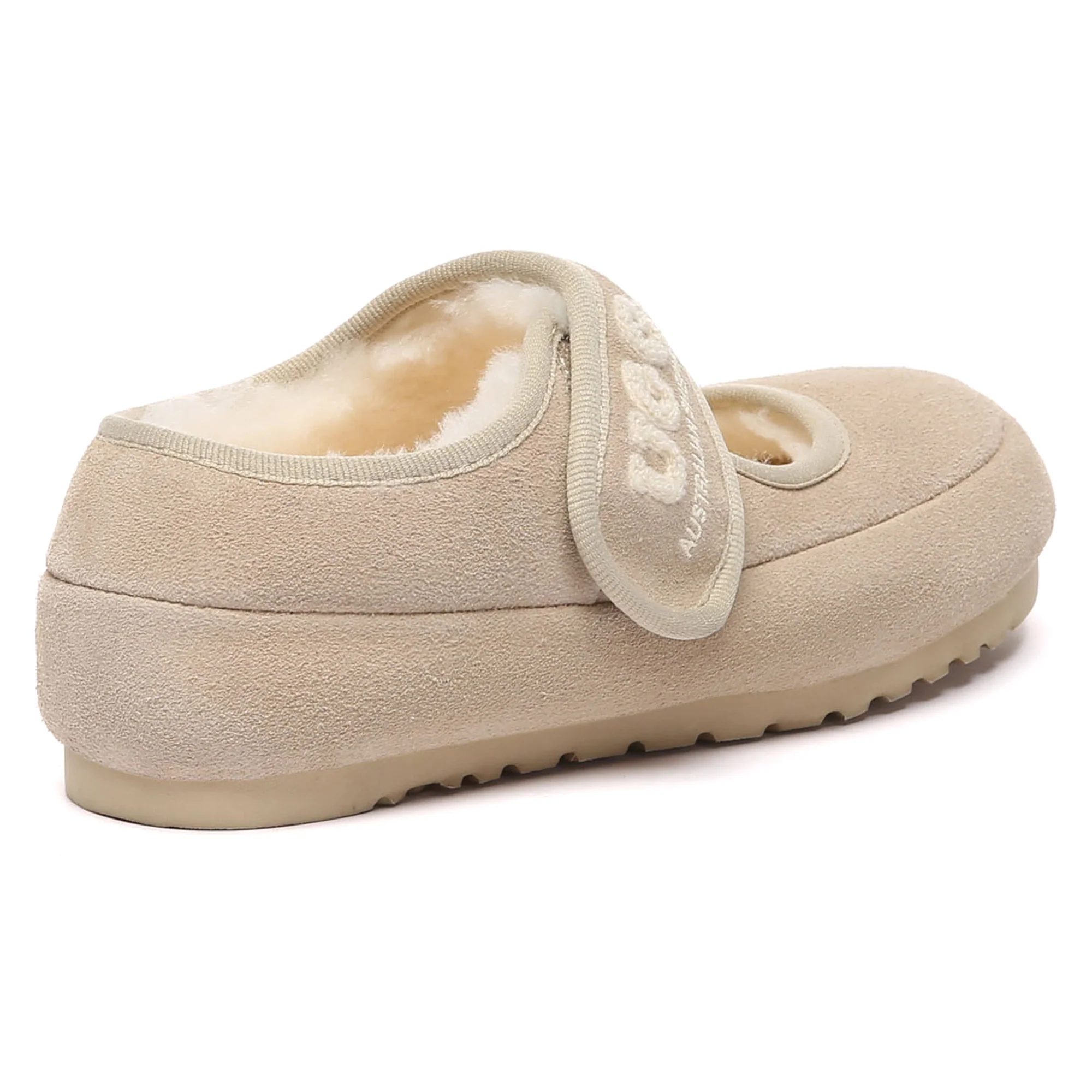 Shearling Logo Strap UGG Slippers - Image 12