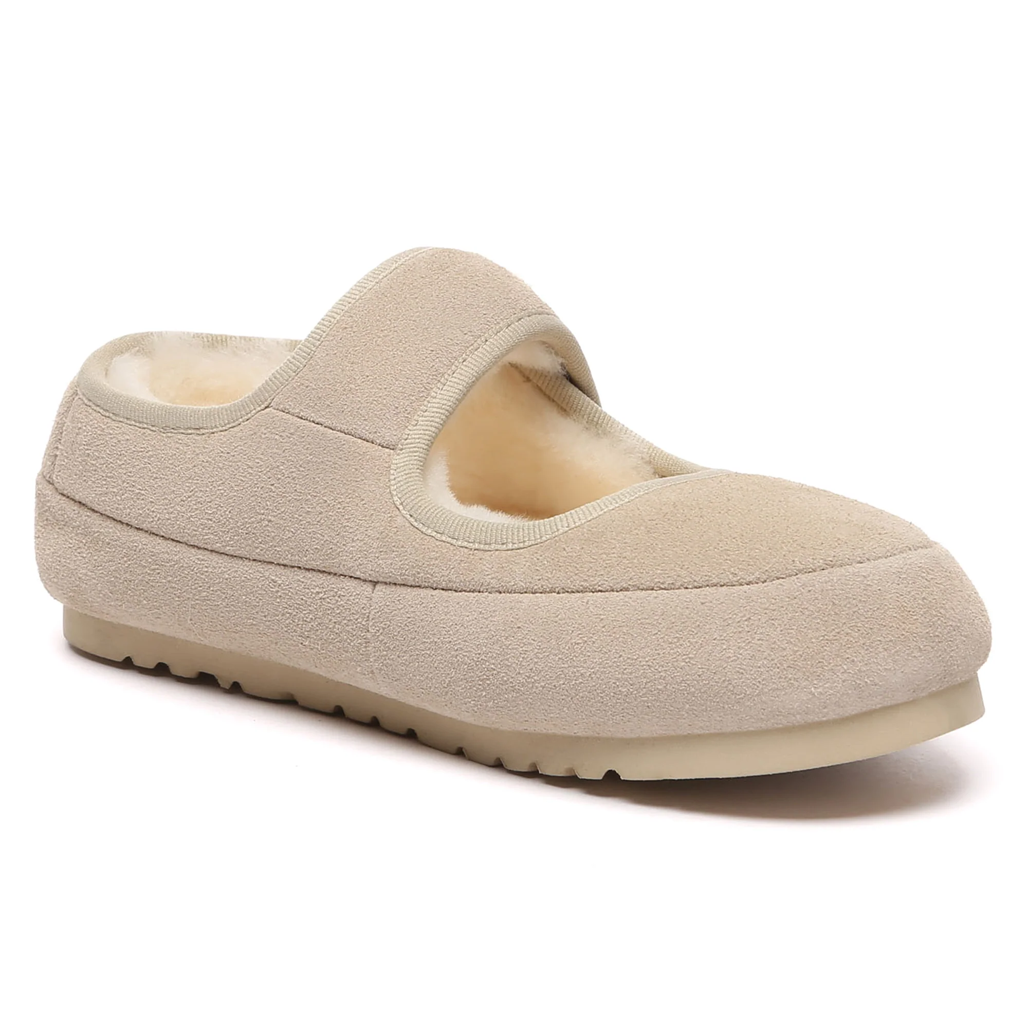 Shearling Logo Strap UGG Slippers - Image 13