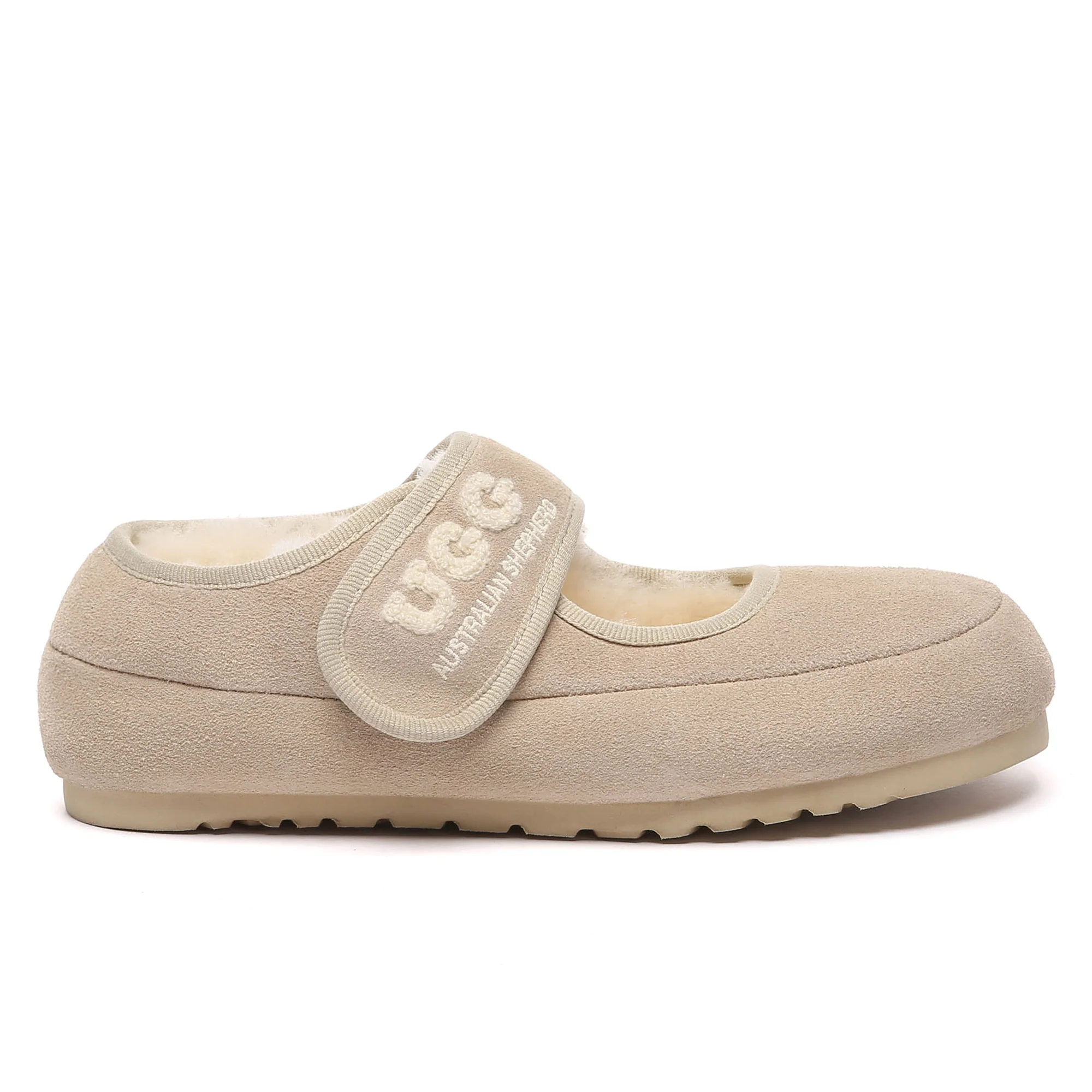 Shearling Logo Strap UGG Slippers - Image 7