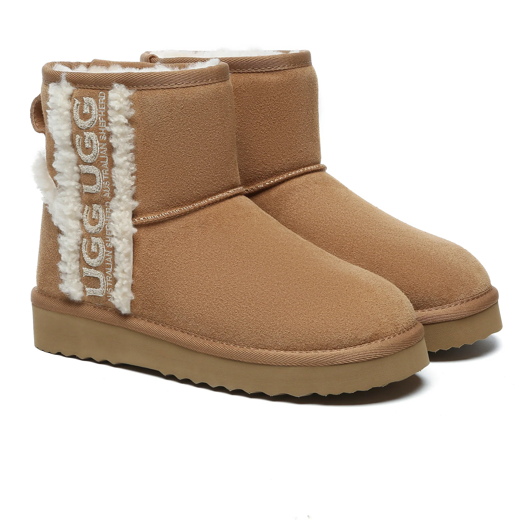 Shearling Wool Side Mini UGG Boots - Image 11