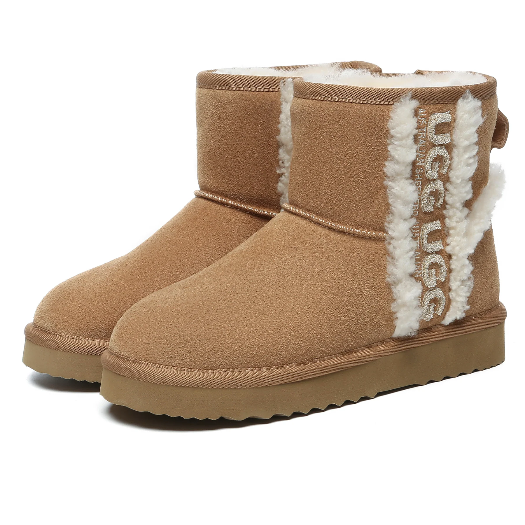 Shearling Wool Side Mini UGG Boots - Image 12