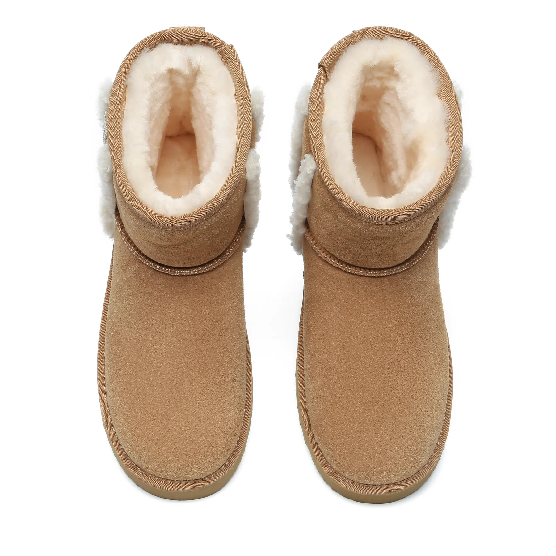 Shearling Wool Side Mini UGG Boots - Image 13
