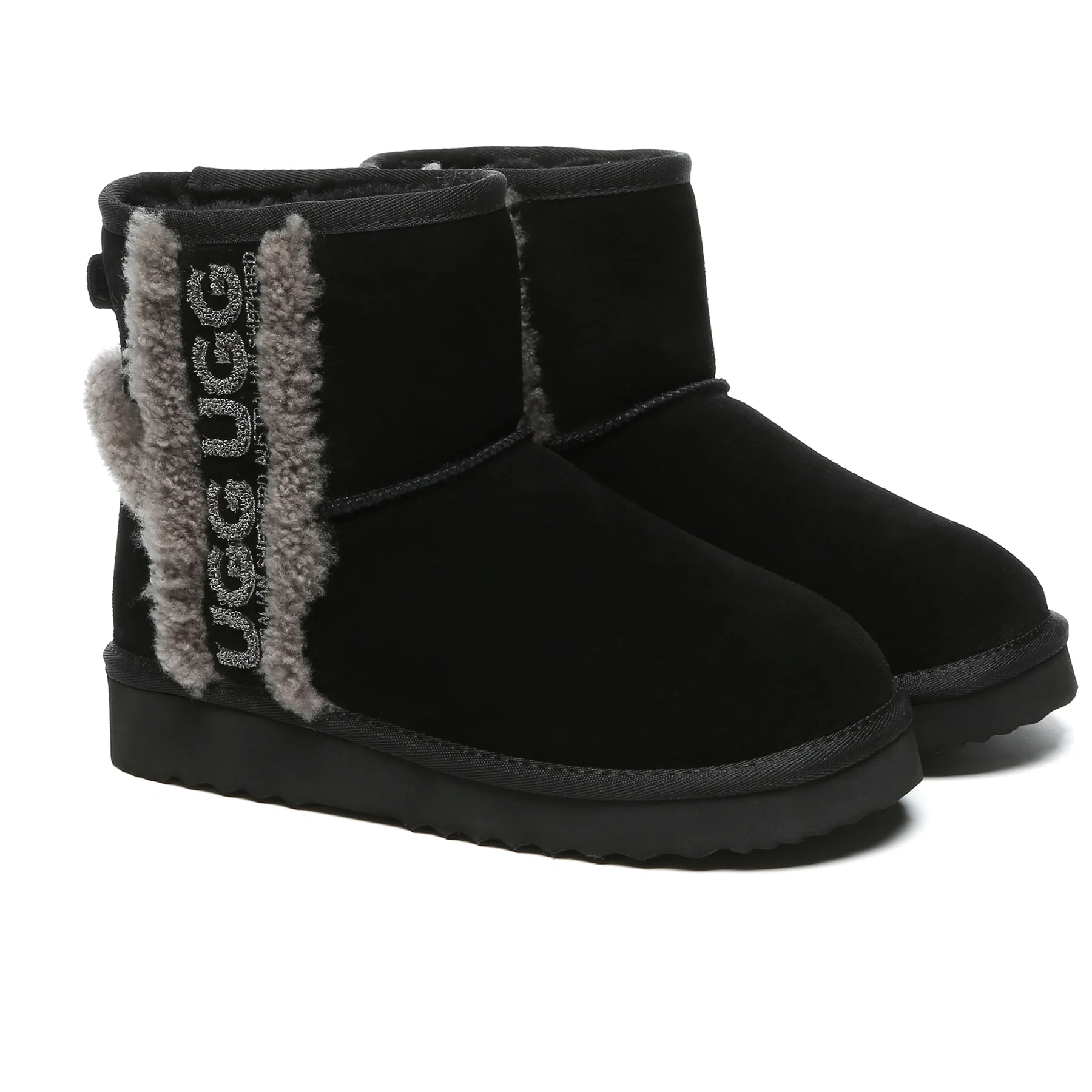 Shearling Wool Side Mini UGG Boots - Image 4