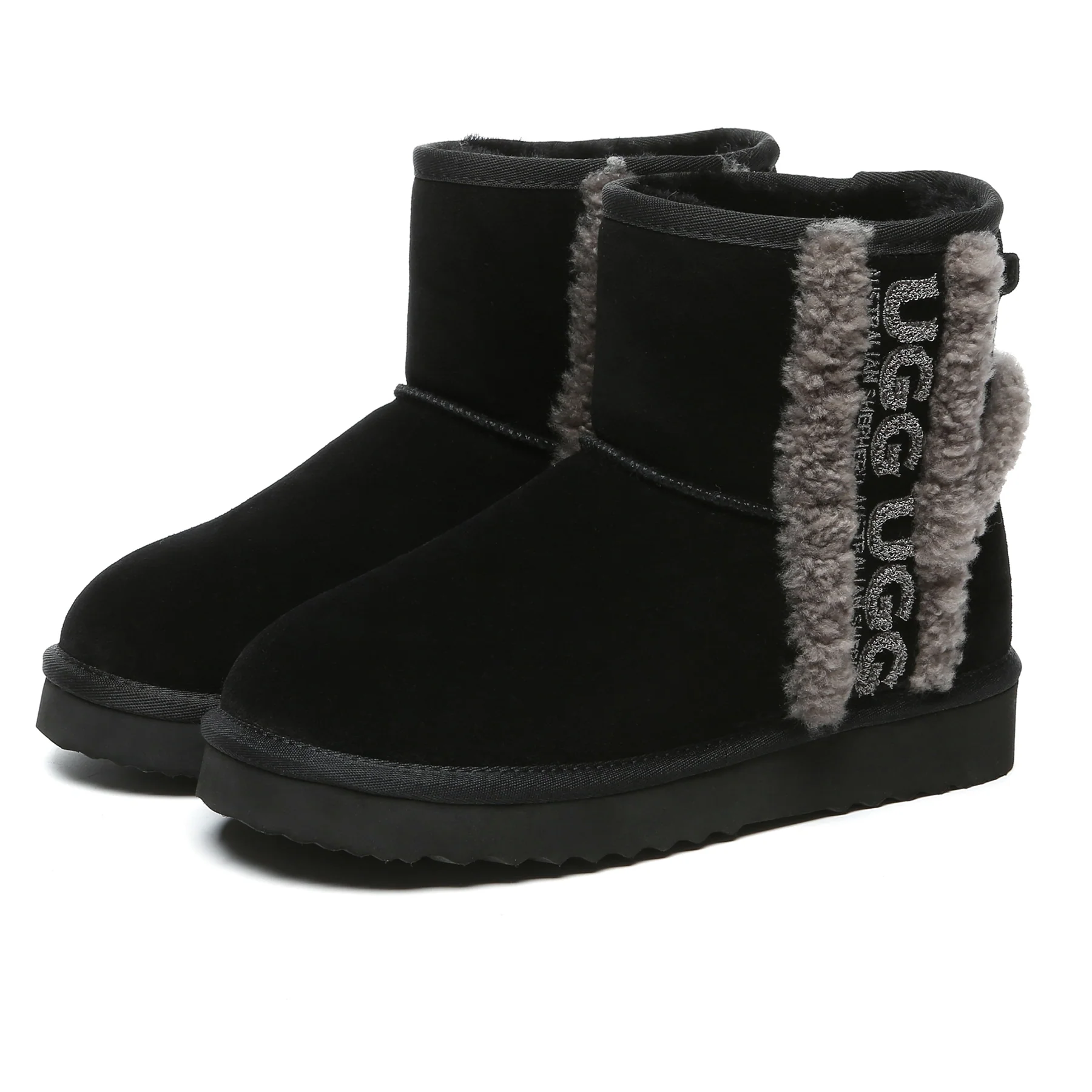 Shearling Wool Side Mini UGG Boots - Image 5