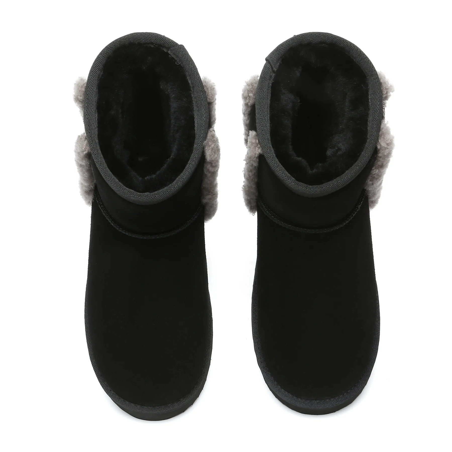 Shearling Wool Side Mini UGG Boots - Image 6