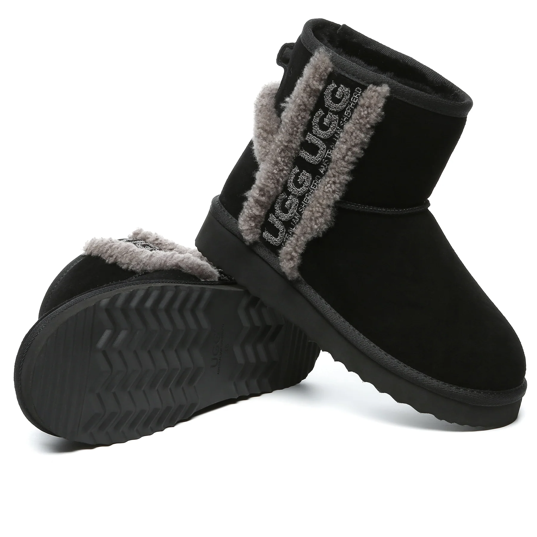 Shearling Wool Side Mini UGG Boots - Image 7