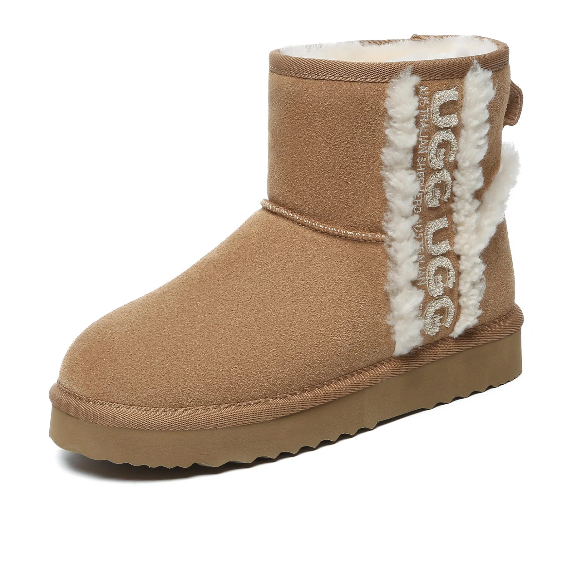 Shearling Wool Side Mini UGG Boots - Image 9