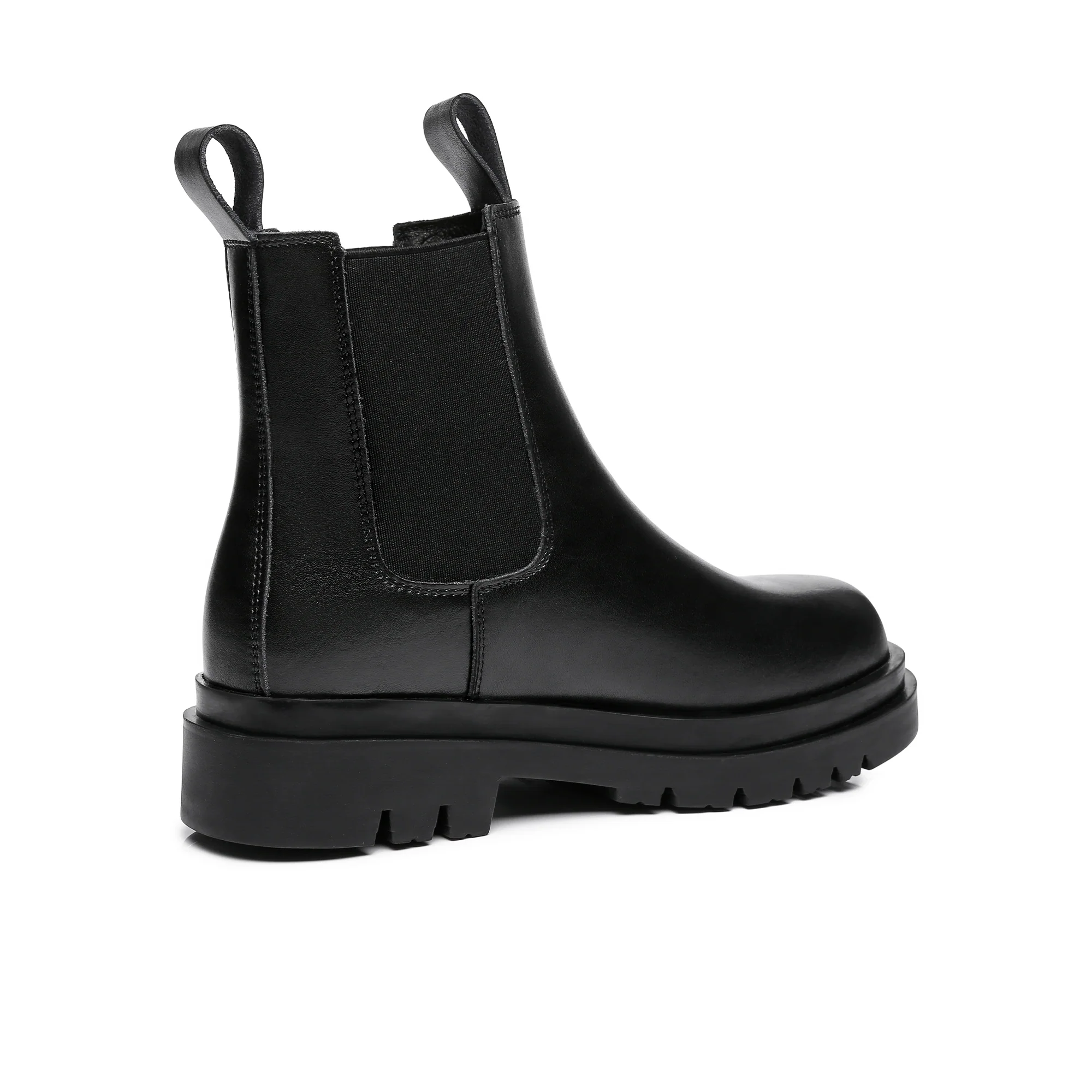 Sienna Black Leather Ankle Boots - Image 2