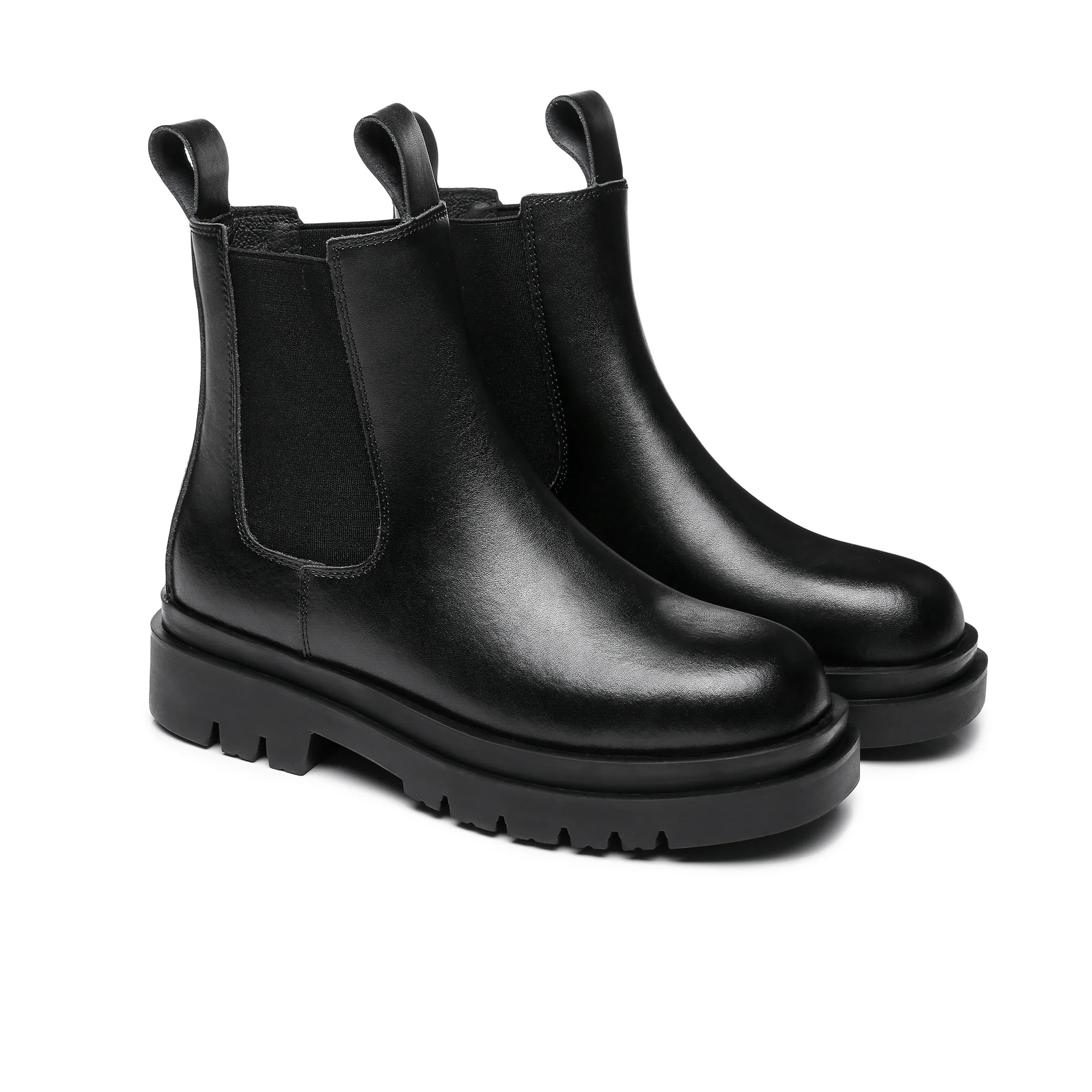 Sienna Black Leather Ankle Boots - Image 5