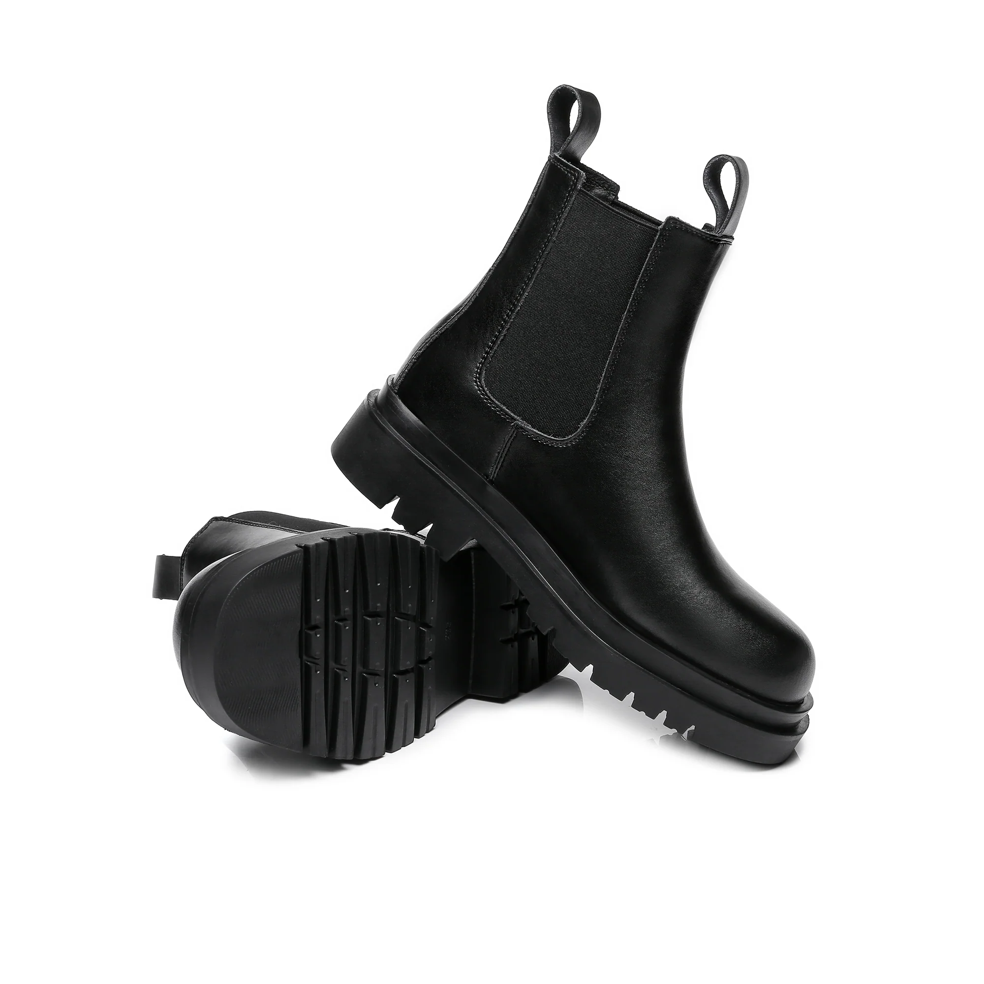 Sienna Black Leather Ankle Boots - Image 6