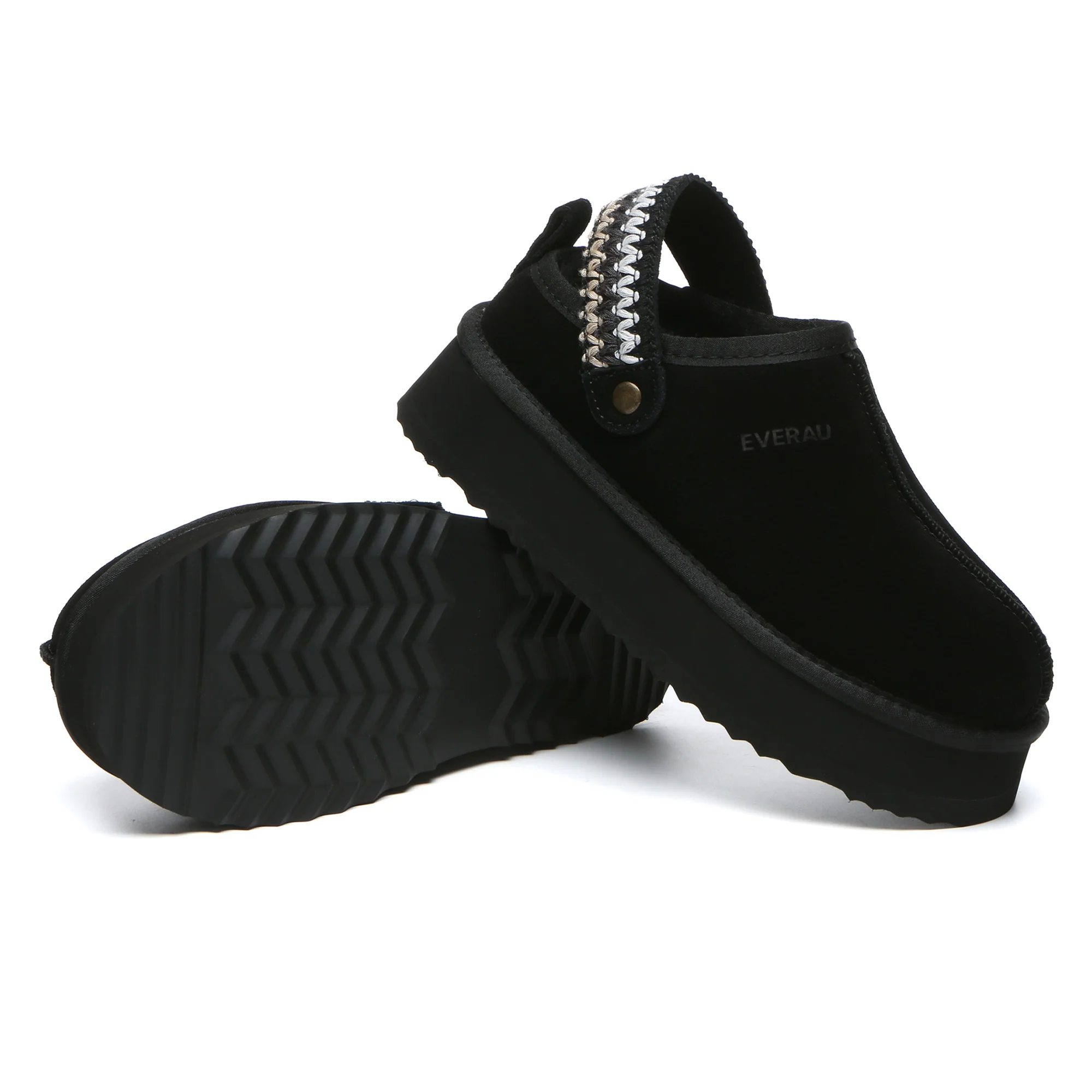 Slingback Knitted UGG Platform Slippers - Image 10