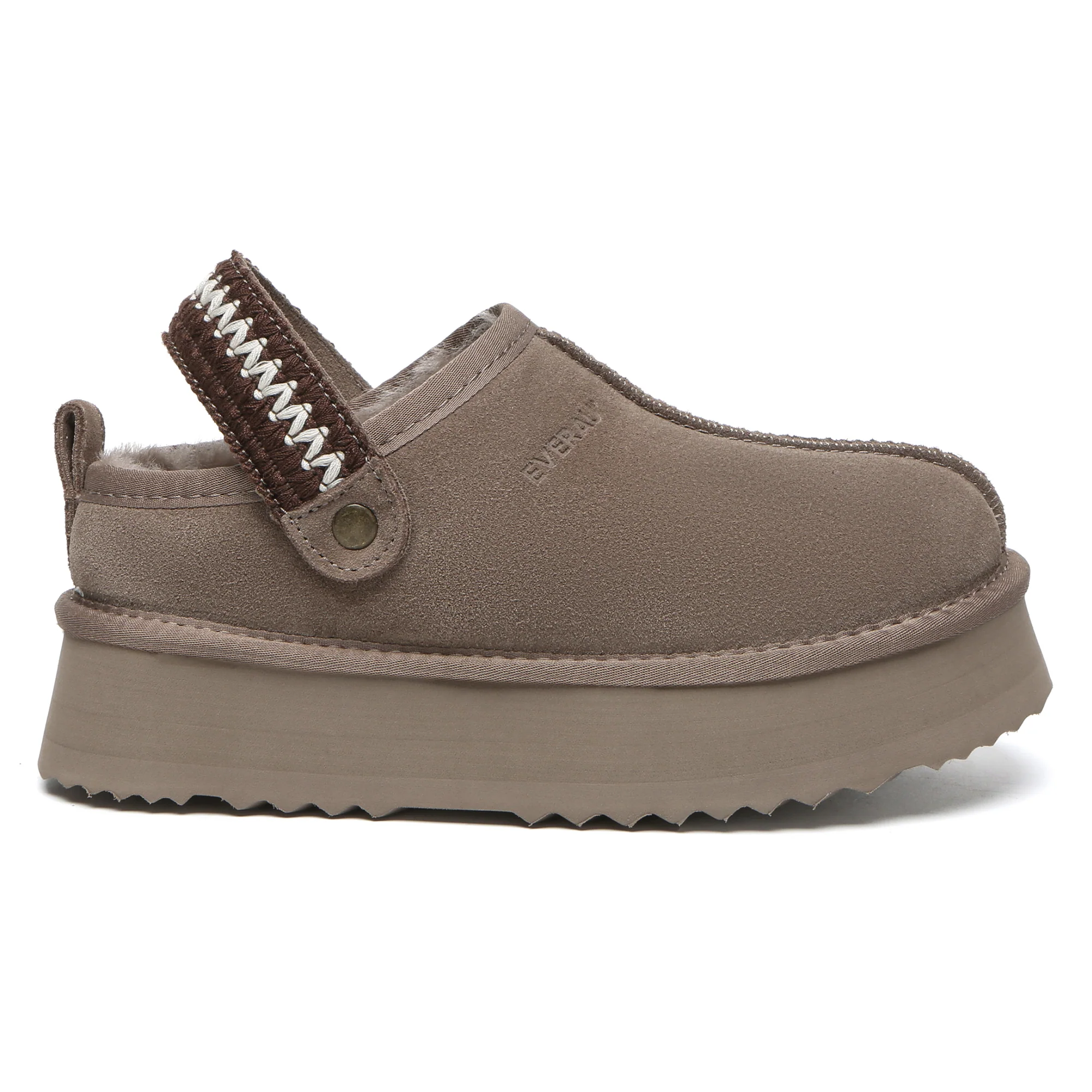 Slingback Knitted UGG Platform Slippers - Image 11