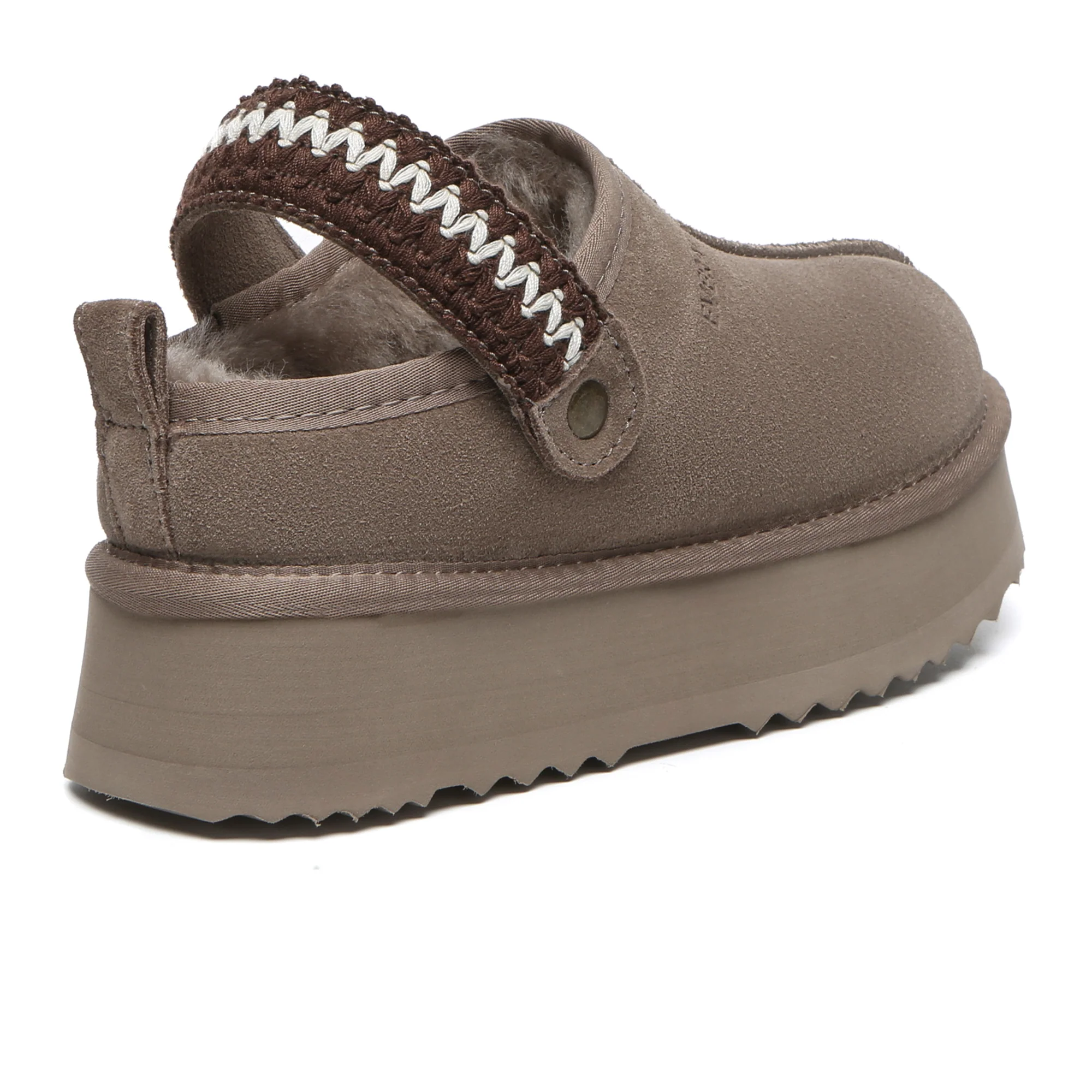 Slingback Knitted UGG Platform Slippers - Image 12