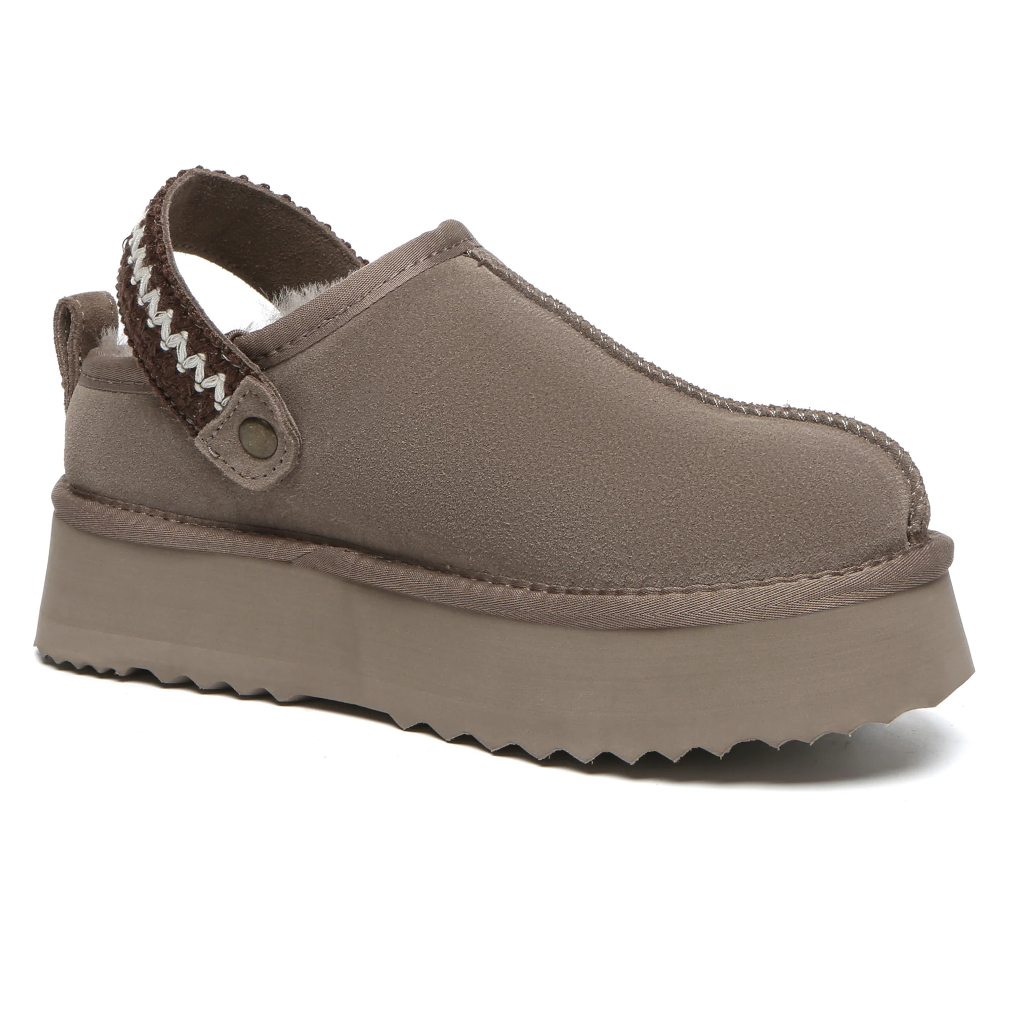 Slingback Knitted UGG Platform Slippers - Image 13