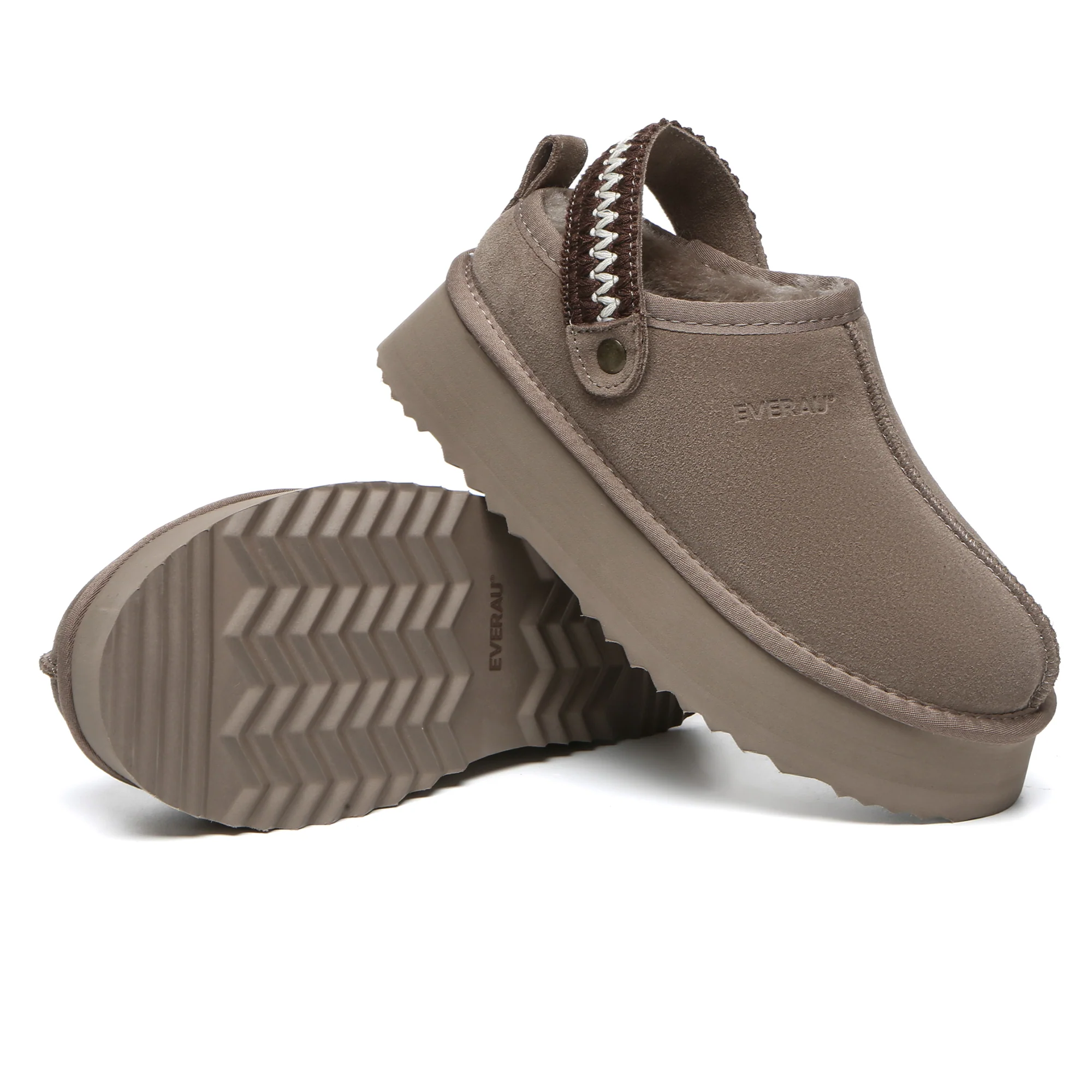 Slingback Knitted UGG Platform Slippers - Image 15