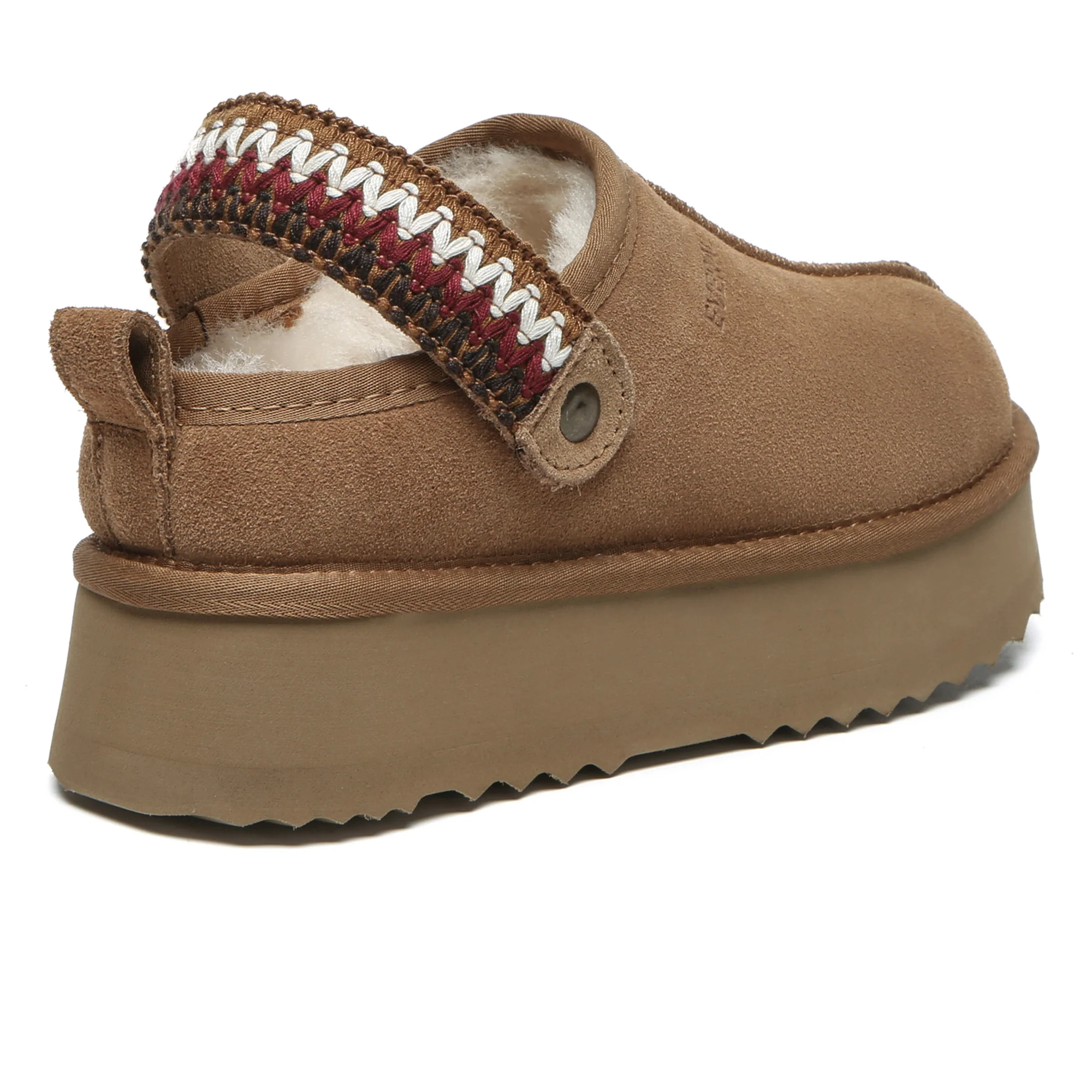 Slingback Knitted UGG Platform Slippers - Image 2