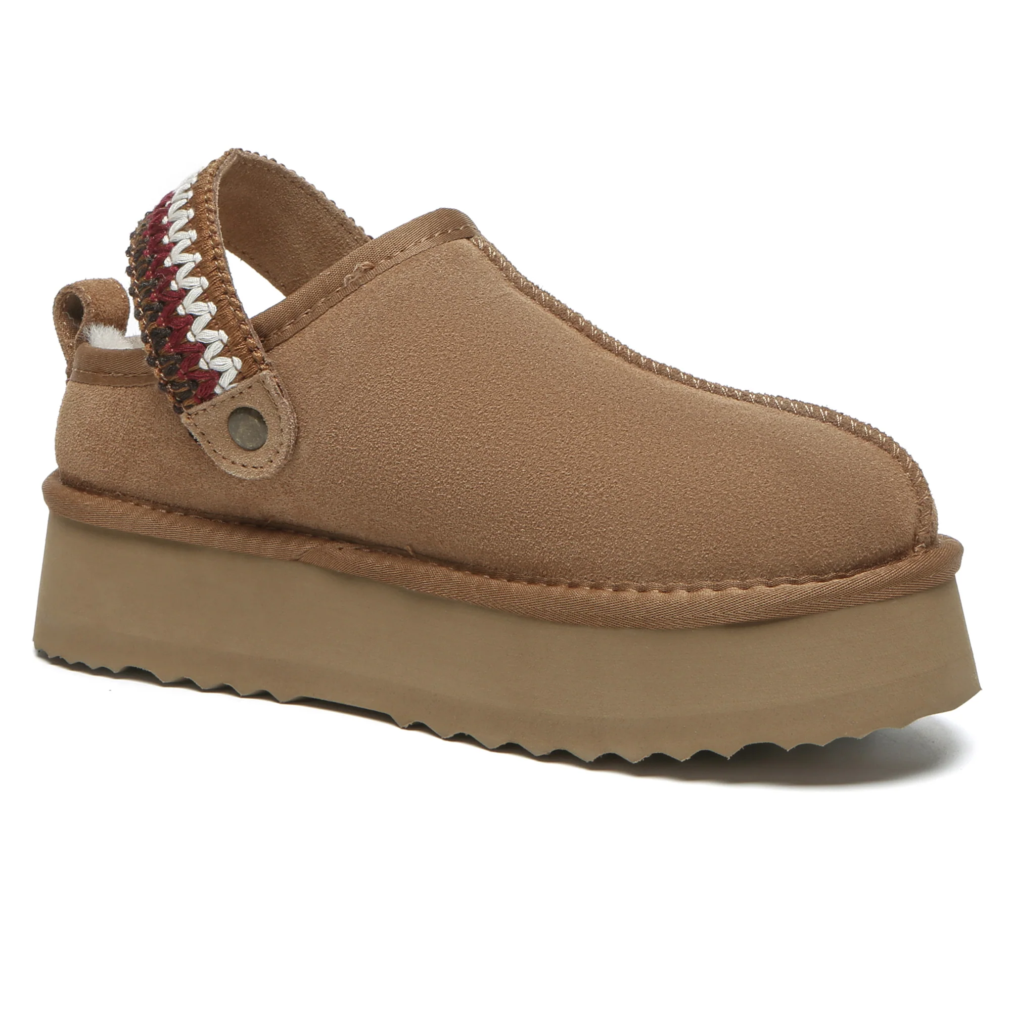 Slingback Knitted UGG Platform Slippers - Image 3