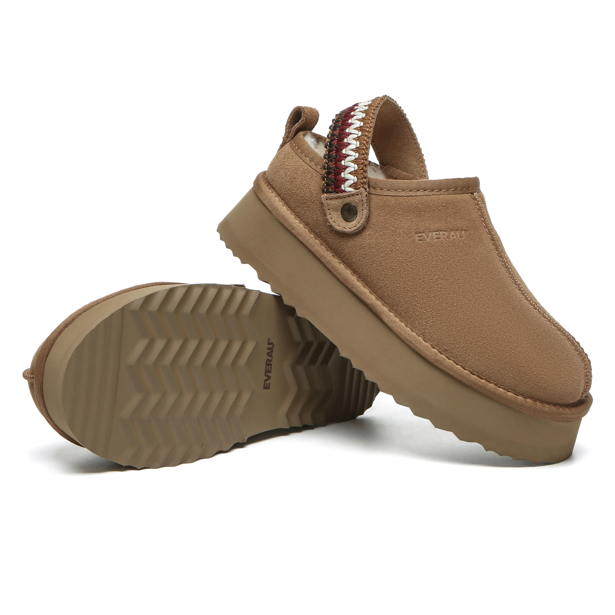 Slingback Knitted UGG Platform Slippers - Image 5