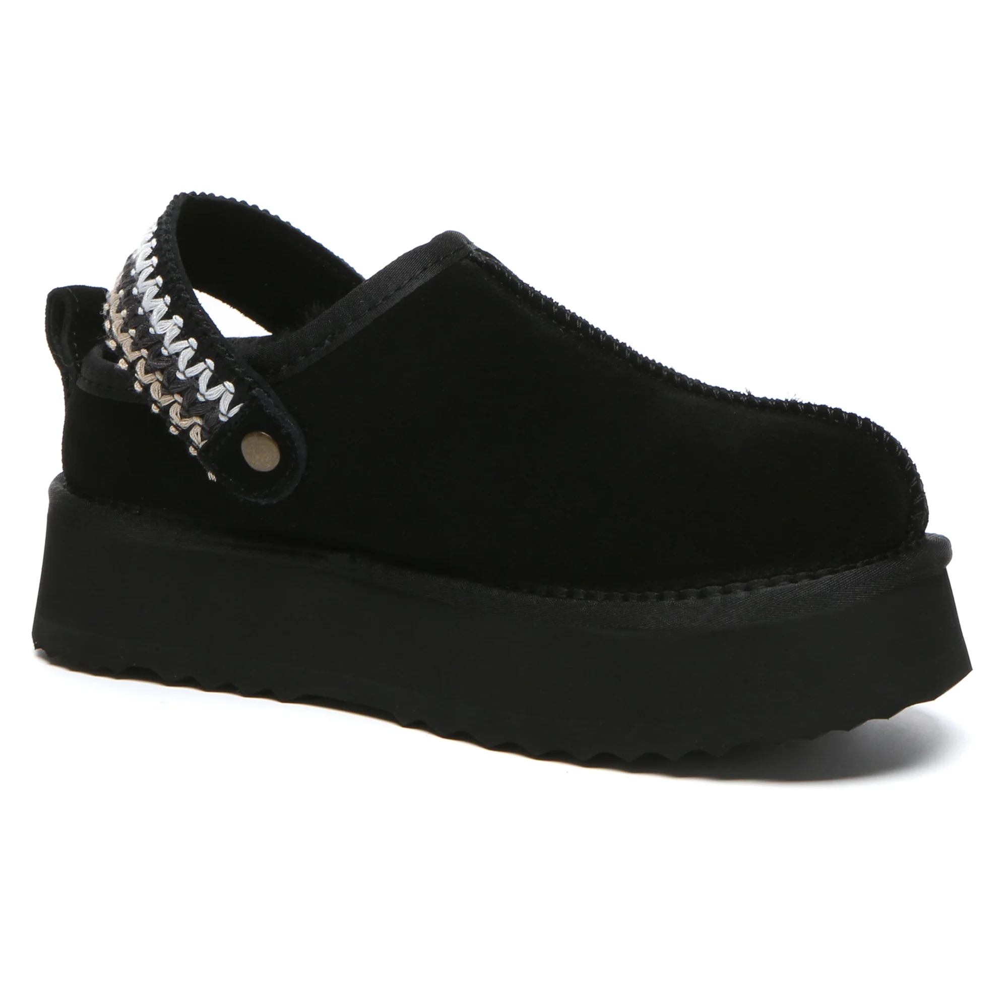 Slingback Knitted UGG Platform Slippers - Image 8