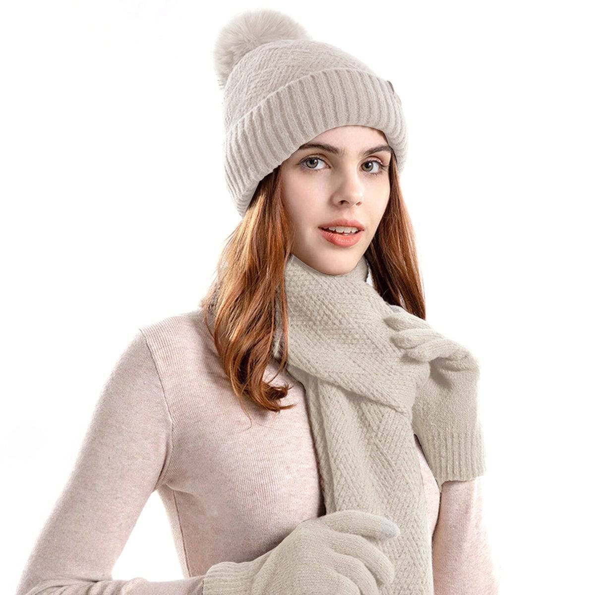 Snuggyz® 3 in 1 Beanie Scarf Gloves Set - Image 10